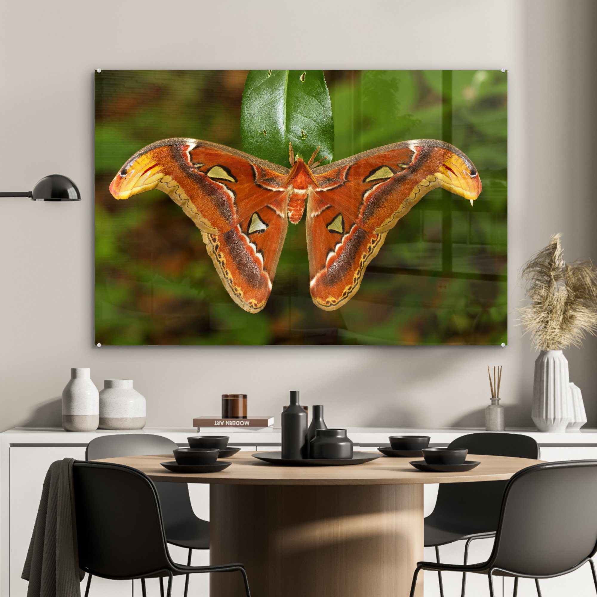 Schlafzimmer Acrylglasbild & auf Acrylglasbilder (1 Blatt, MuchoWow St), Wohnzimmer Schmetterling