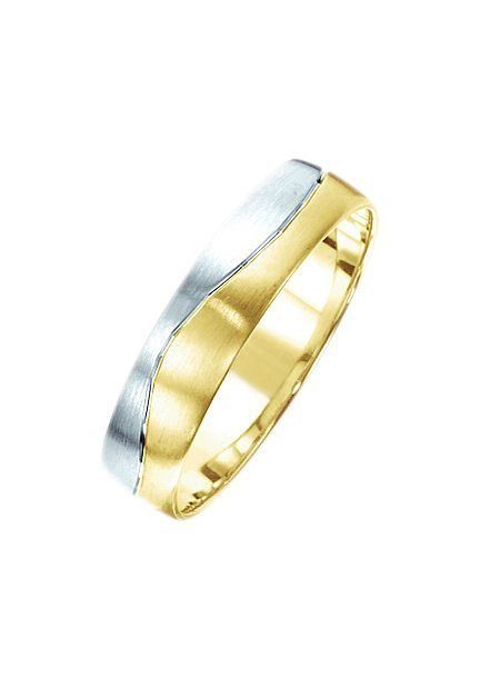 Firetti Trauring Schmuck Geschenk Gold 375 Hochzeit Ehering Trauring "LIEBE" Welle, Made in Germany - mit o. ohne Brillanten/Diamanten