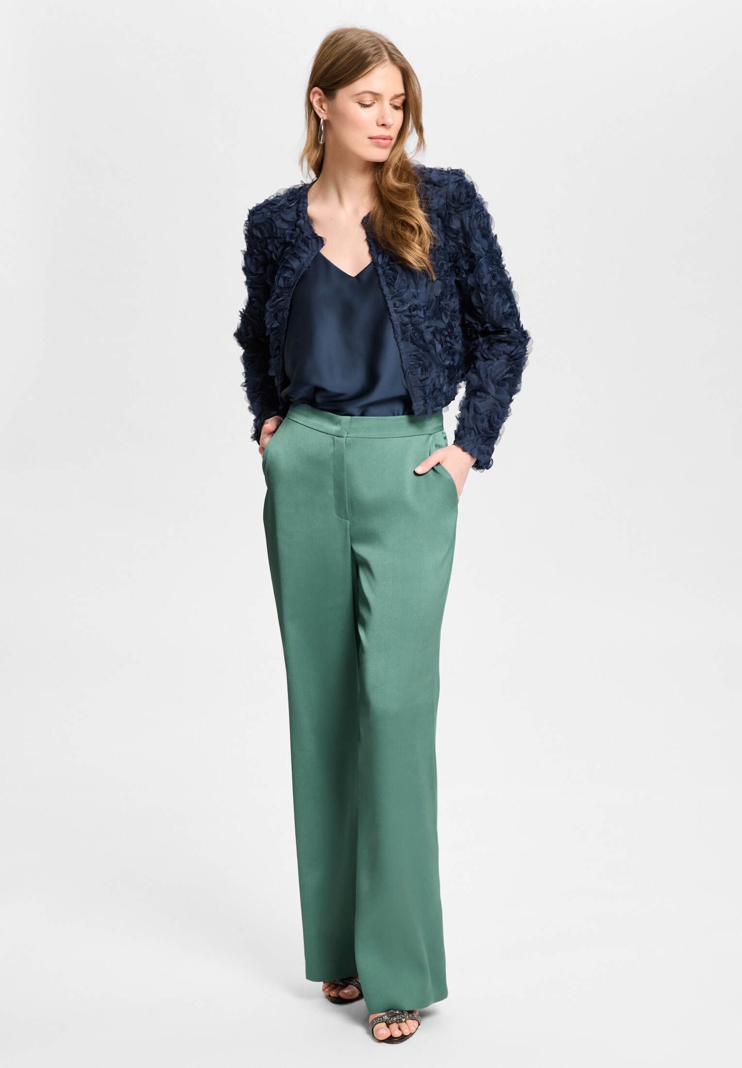 SWING Jackenblazer - Jacke aus Blütenstoff