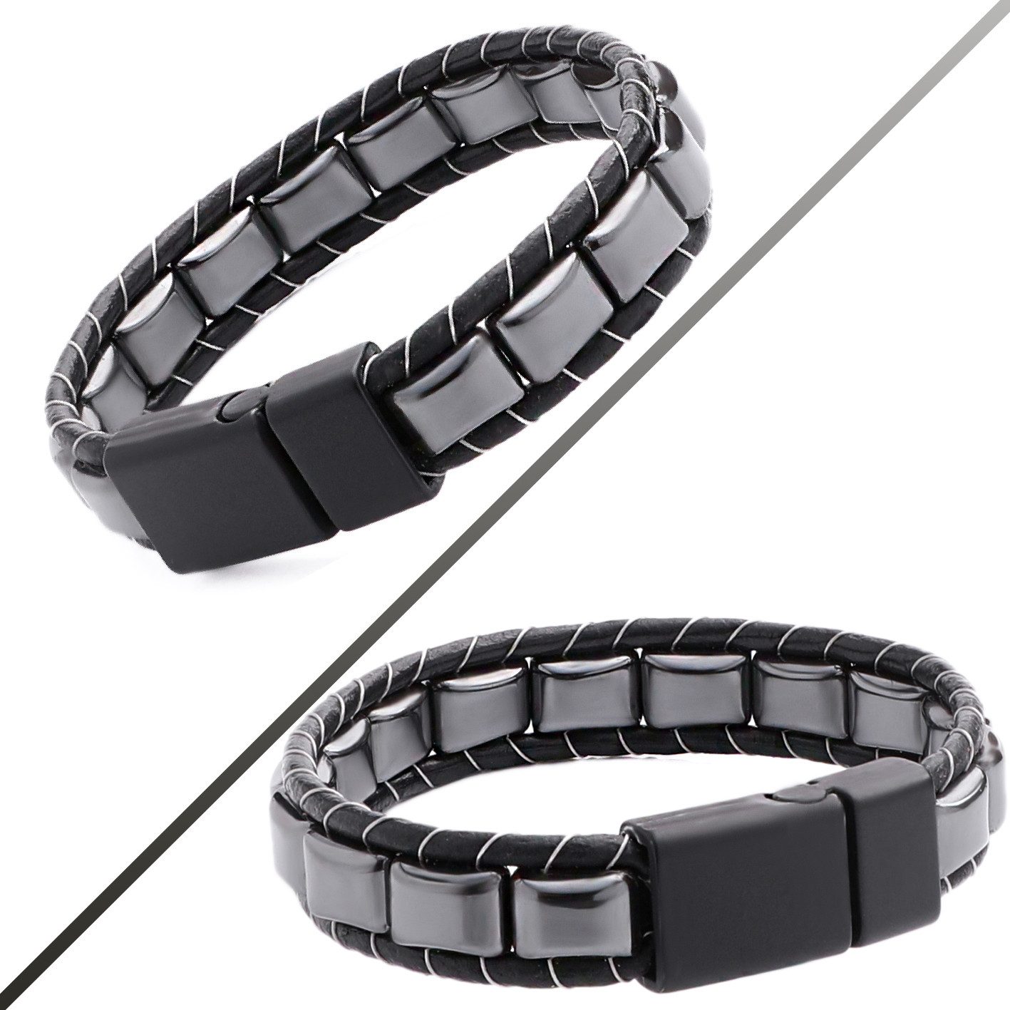 NAHLE Lederarmband Lederarmband Hämatit Armband (1-tlg), günstig online kaufen