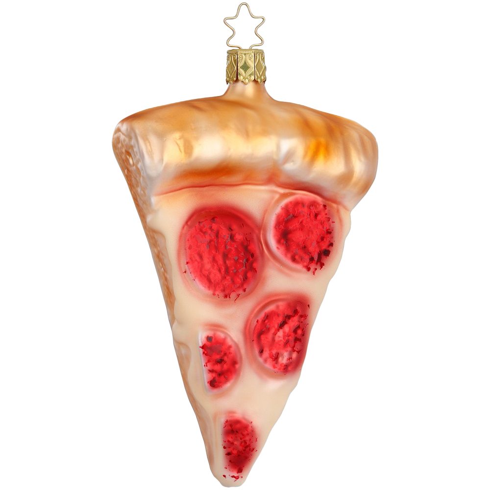 INGE-GLAS® Christbaumschmuck Pizza Salami 13cm (1-tlg), mundgeblasen, handbemalt