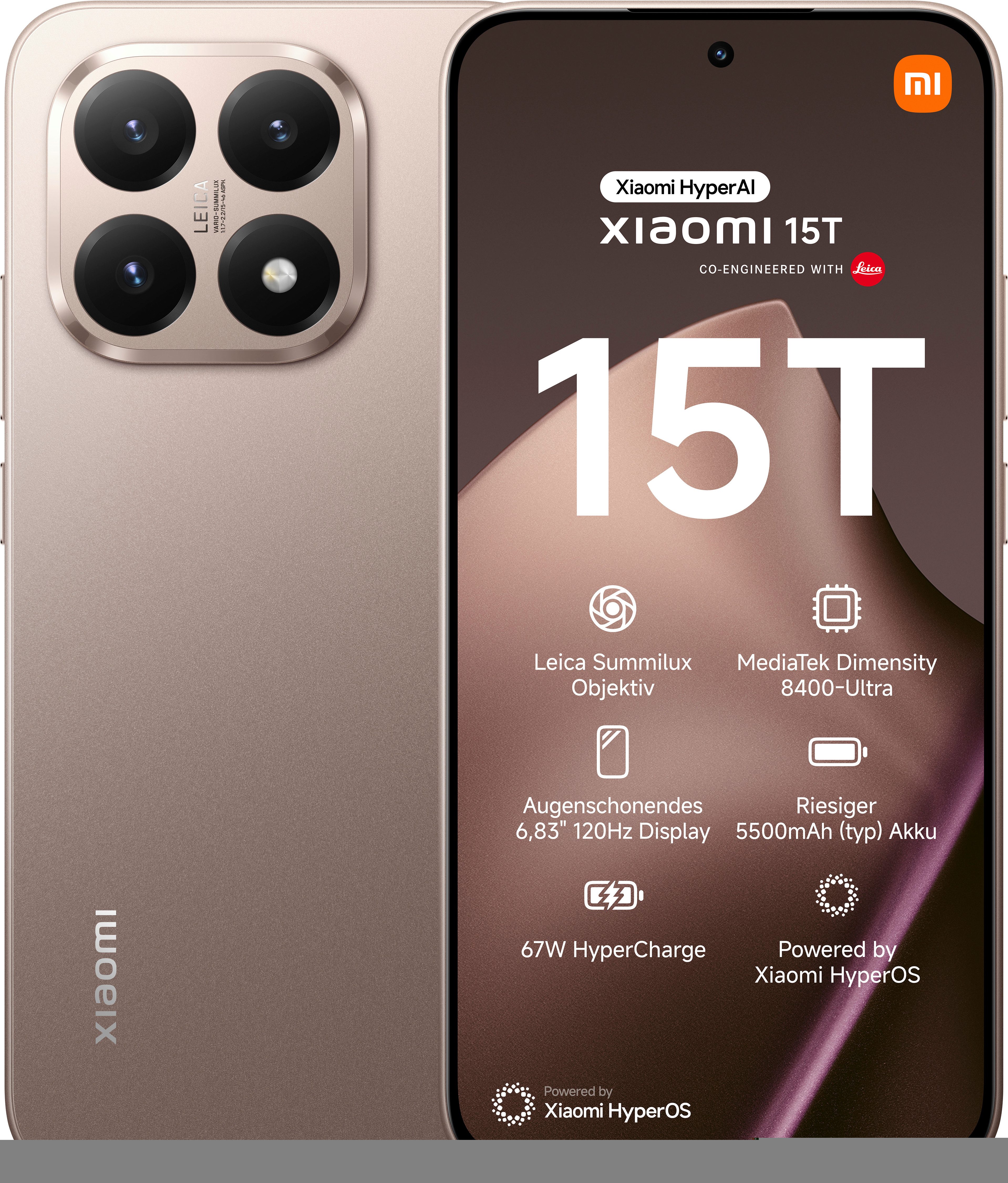Xiaomi 15T 12+256 Smartphone (17,34 cm/6,83 Zoll, 256 GB Speicherplatz, 50 MP Kamera)