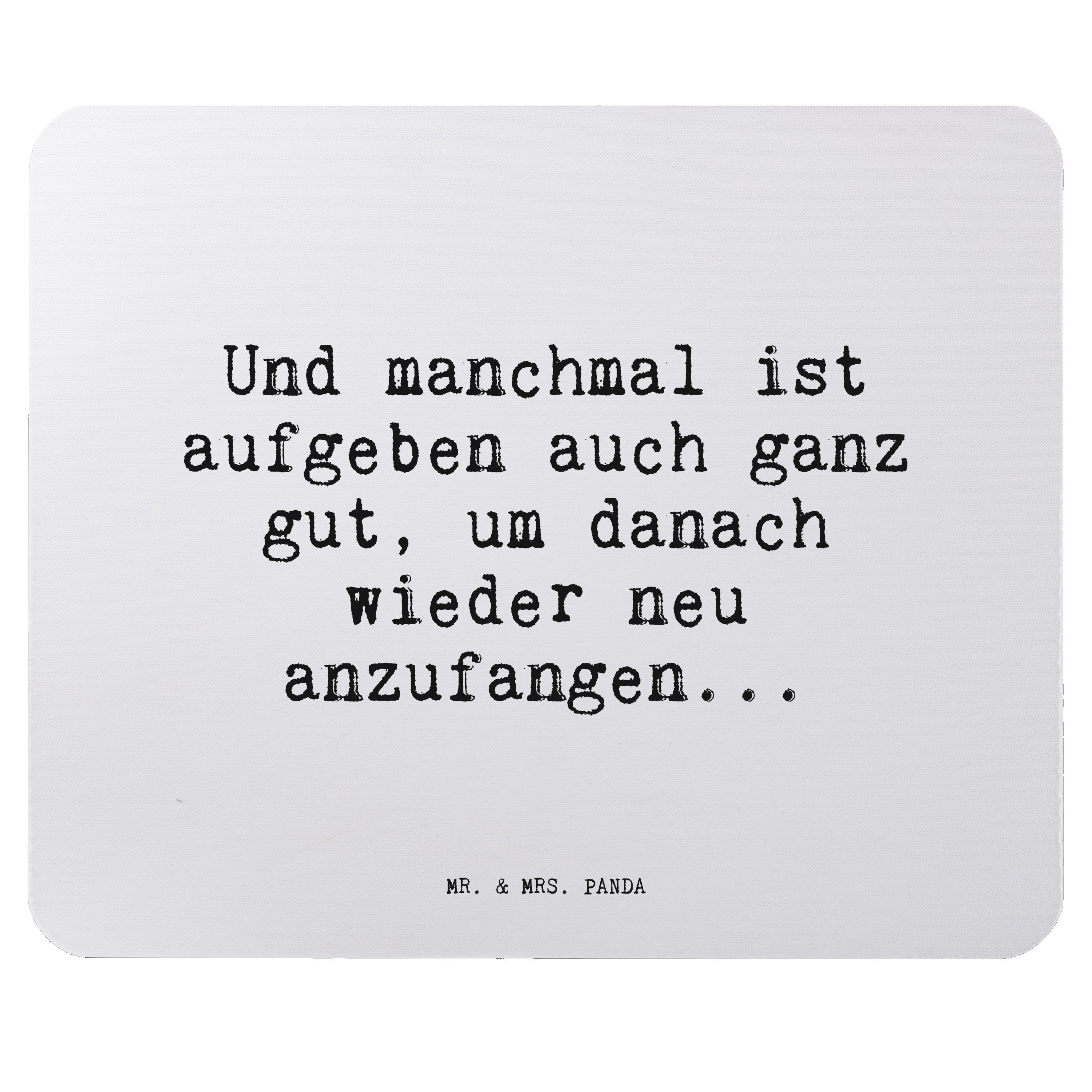 Mr. & Mrs. Panda Mauspad »Und manchmal ist aufgeben... Aquarellblau