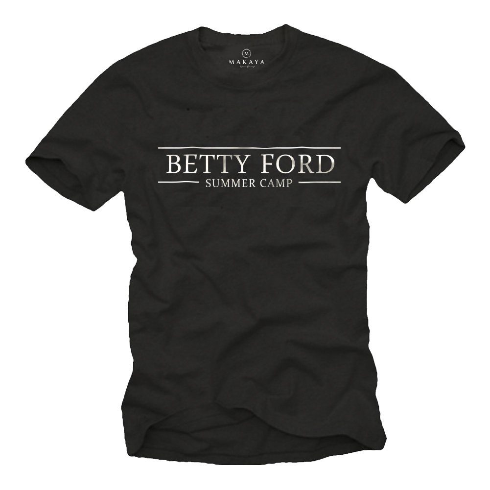 Outfit mit Druck Betty Party Summer Sprüche MAKAYA Herren/Männer Grill Ford Print-Shirt Lustig Camp