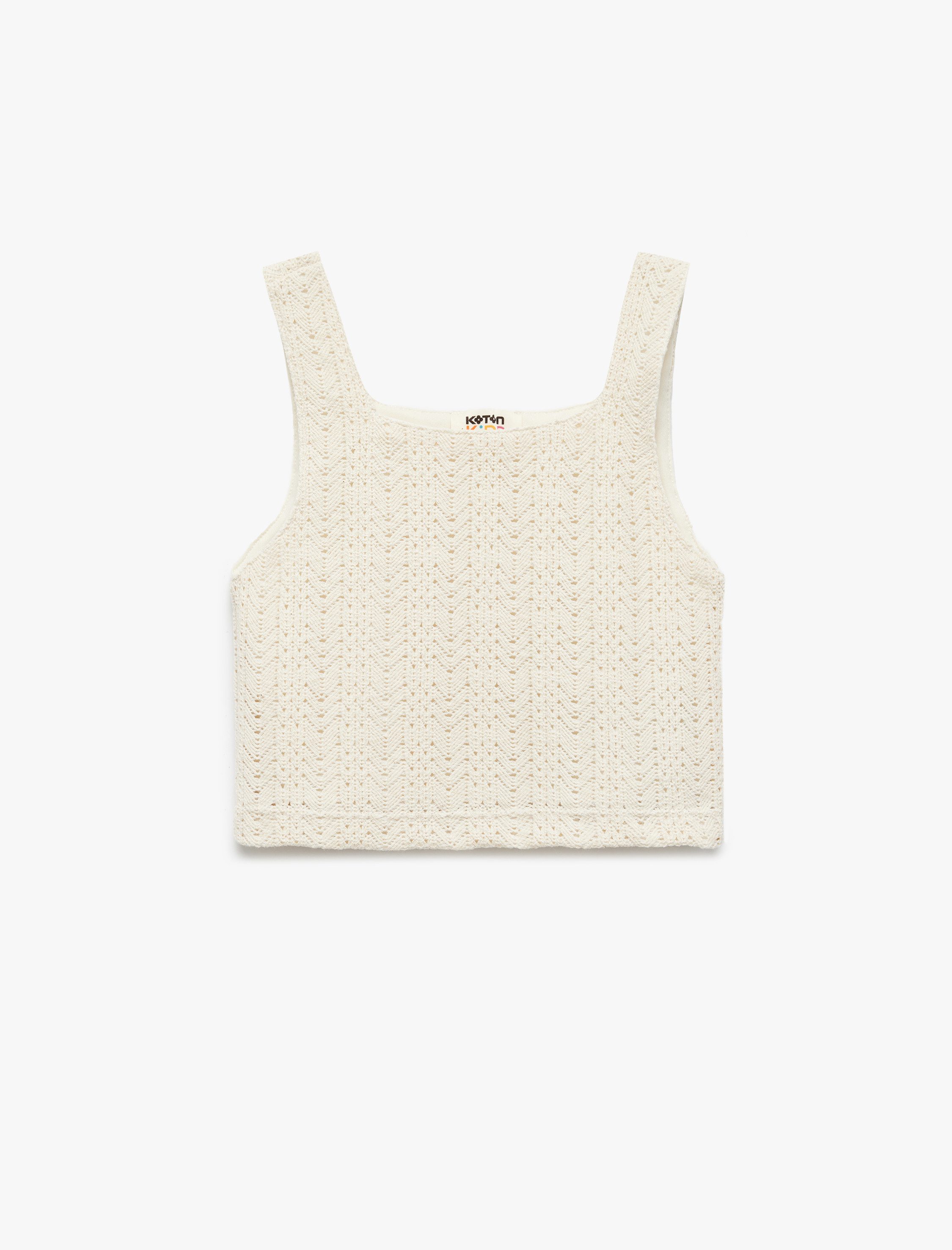 Koton Tanktop Koton Ärmelloses U-Ausschnitt-Top