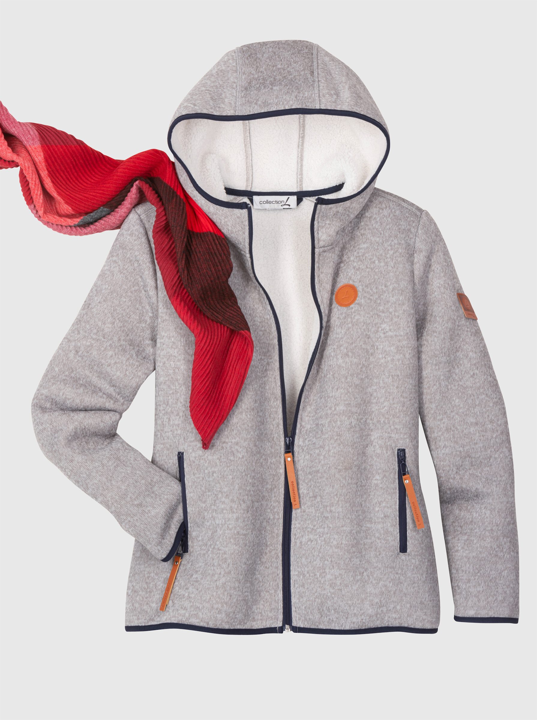 Fleecejacke Strickfleece-Jacke