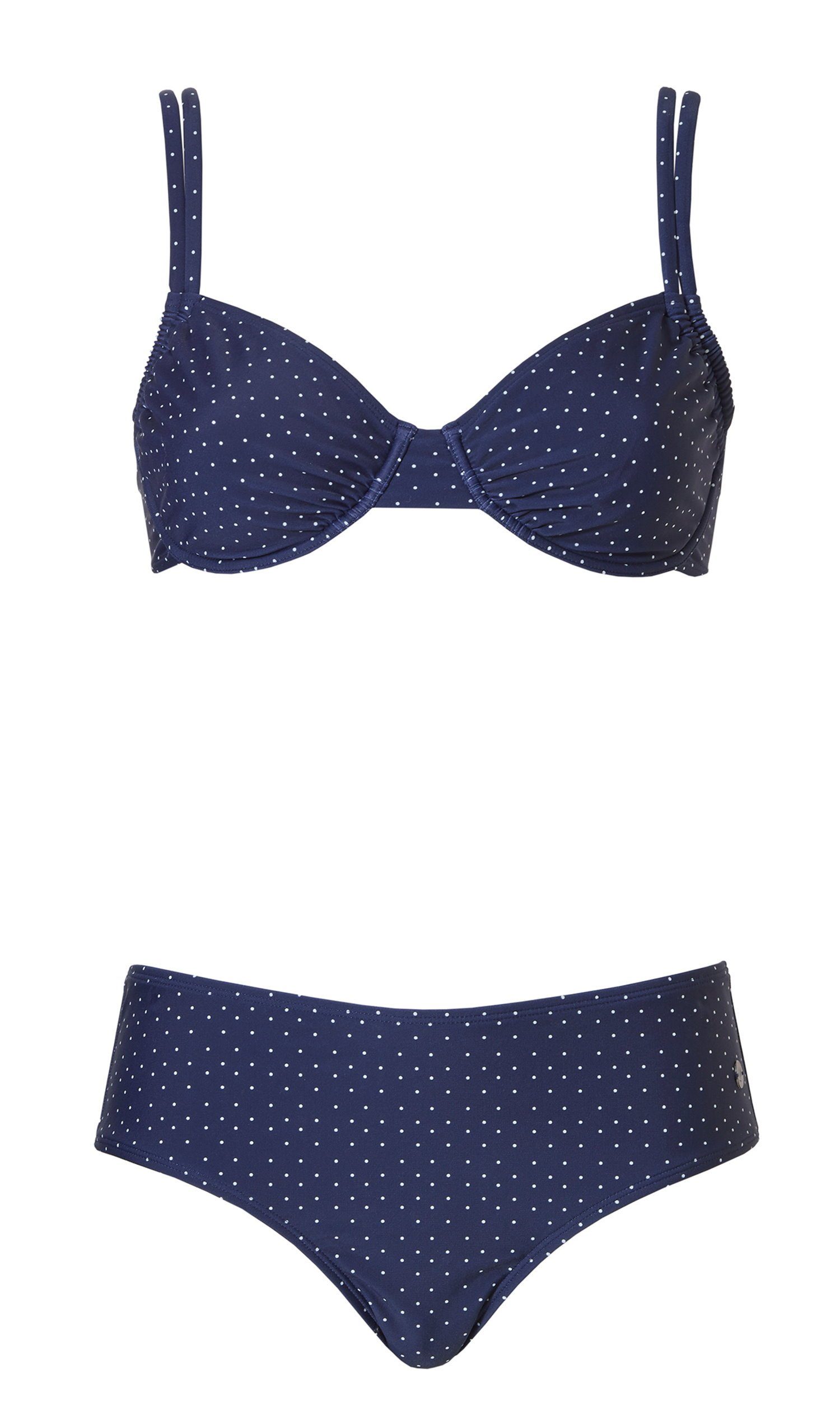 Pastunette Bügel-Bikini Damen Bügel Bikini (2-St) blau mit Punkten