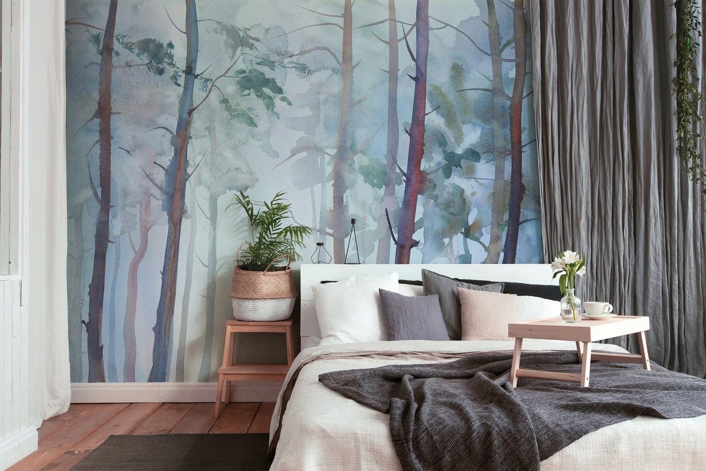 living walls Fototapete »Designwalls Aquarelle Fores«, glatt, (5 St)-HomeTrends