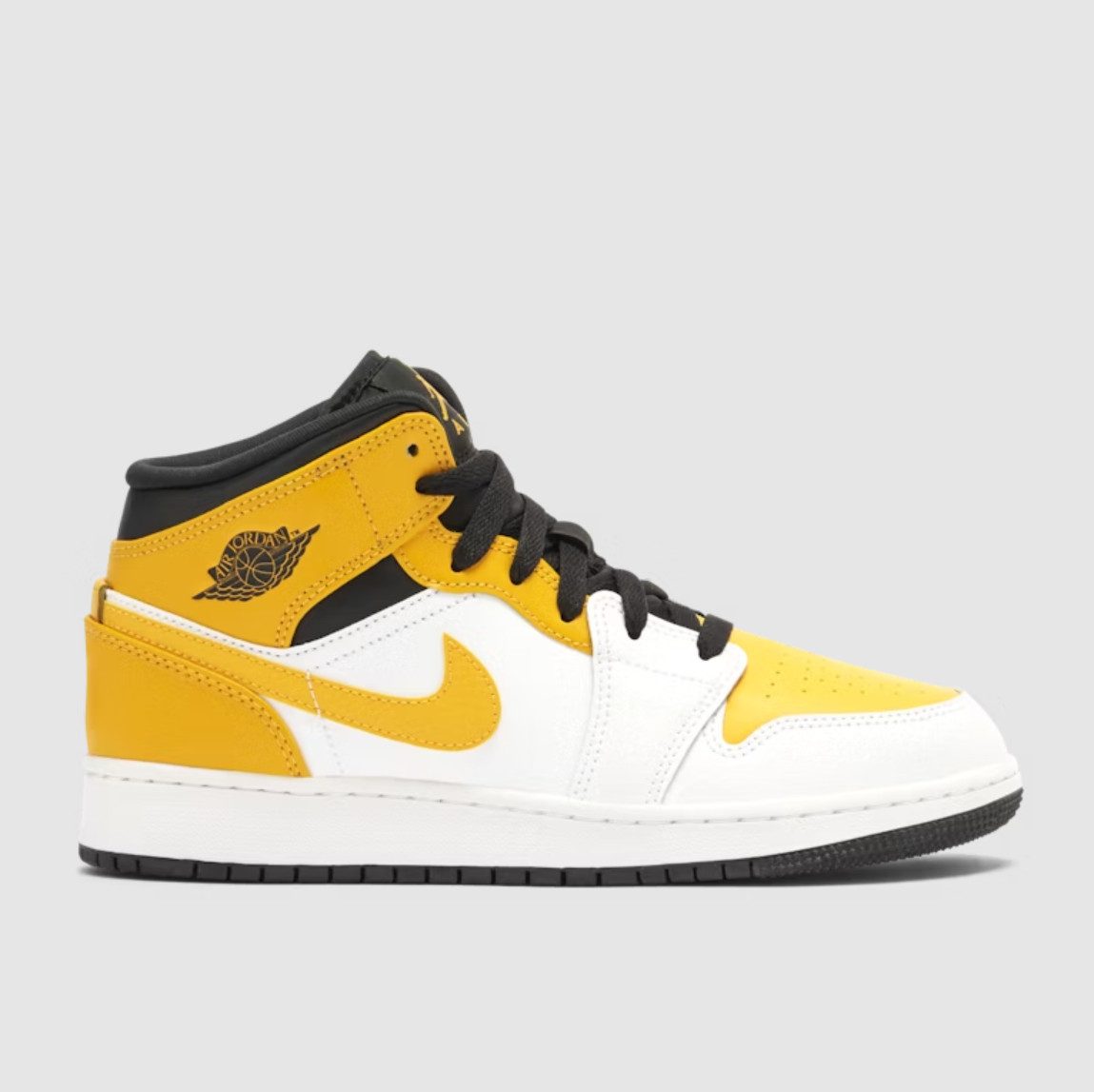 Sneakers Nike Air Jordan 1 Mid White University Gold GS - EUR 40 Sneaker limitierte Auflage