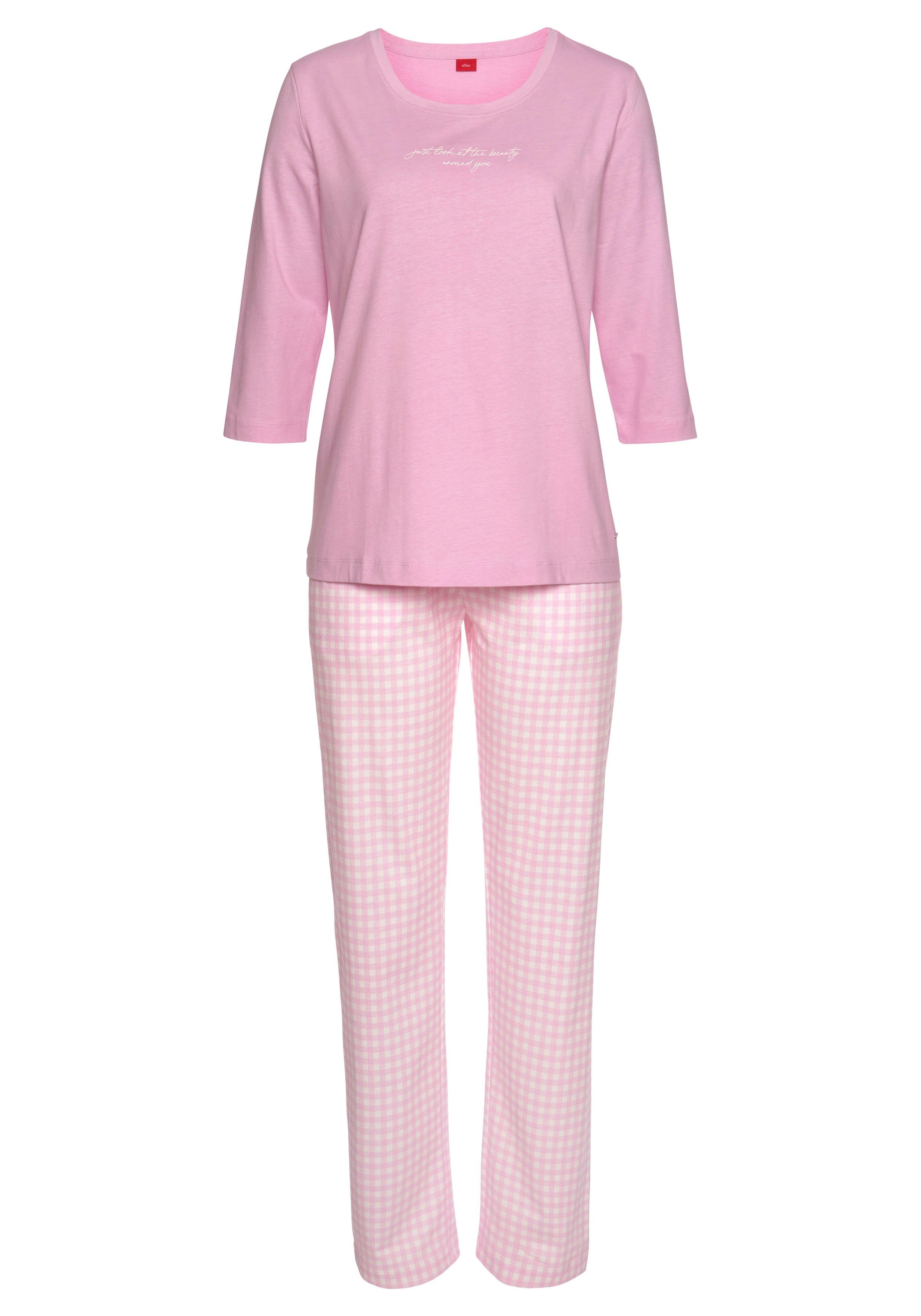 s.Oliver Pyjama (2 Stück) rosa-kariert tlg., 1