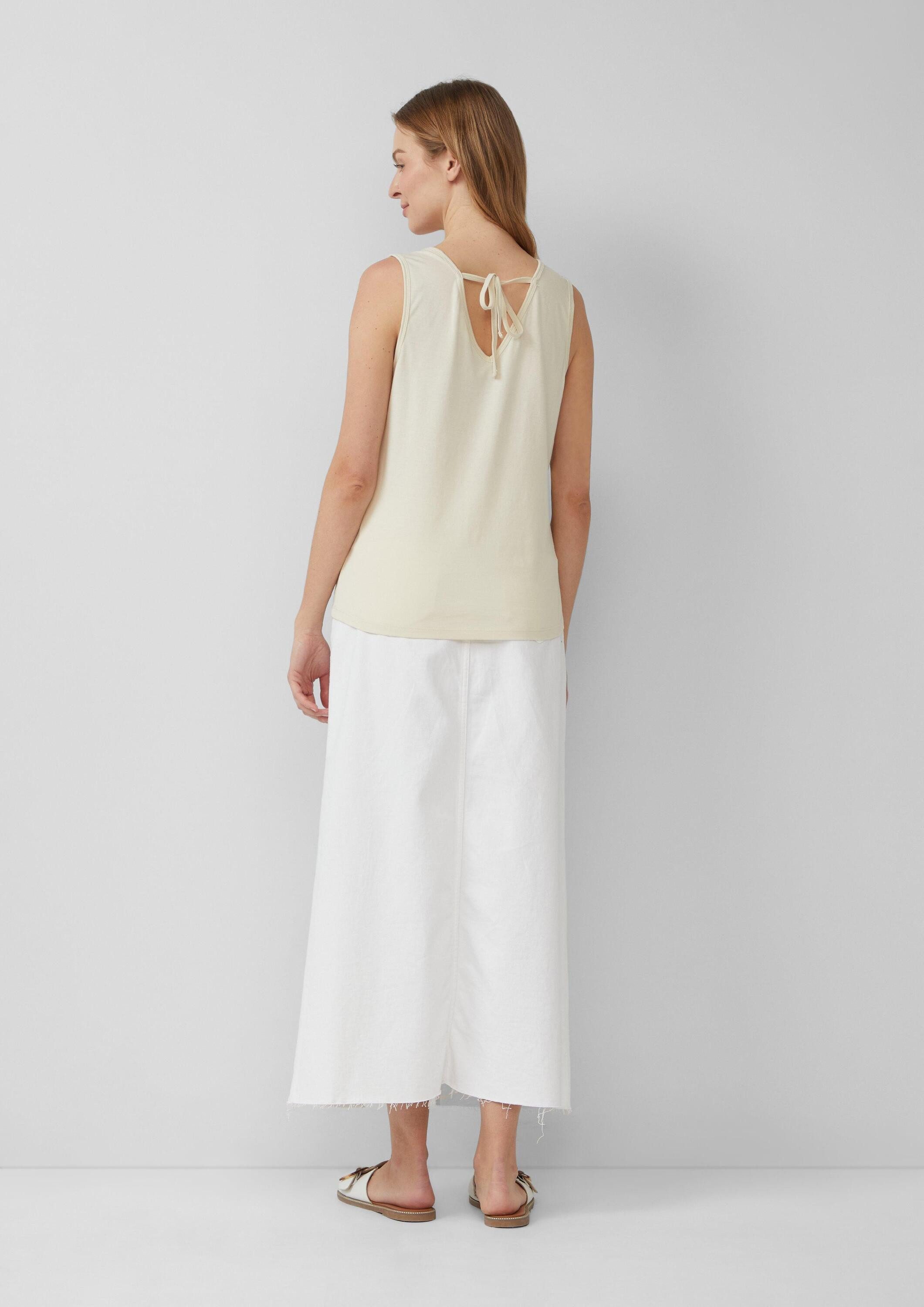 s.Oliver Muscleshirt T-Shirt Top mit V-Ausschnitt und Rücken-Detail