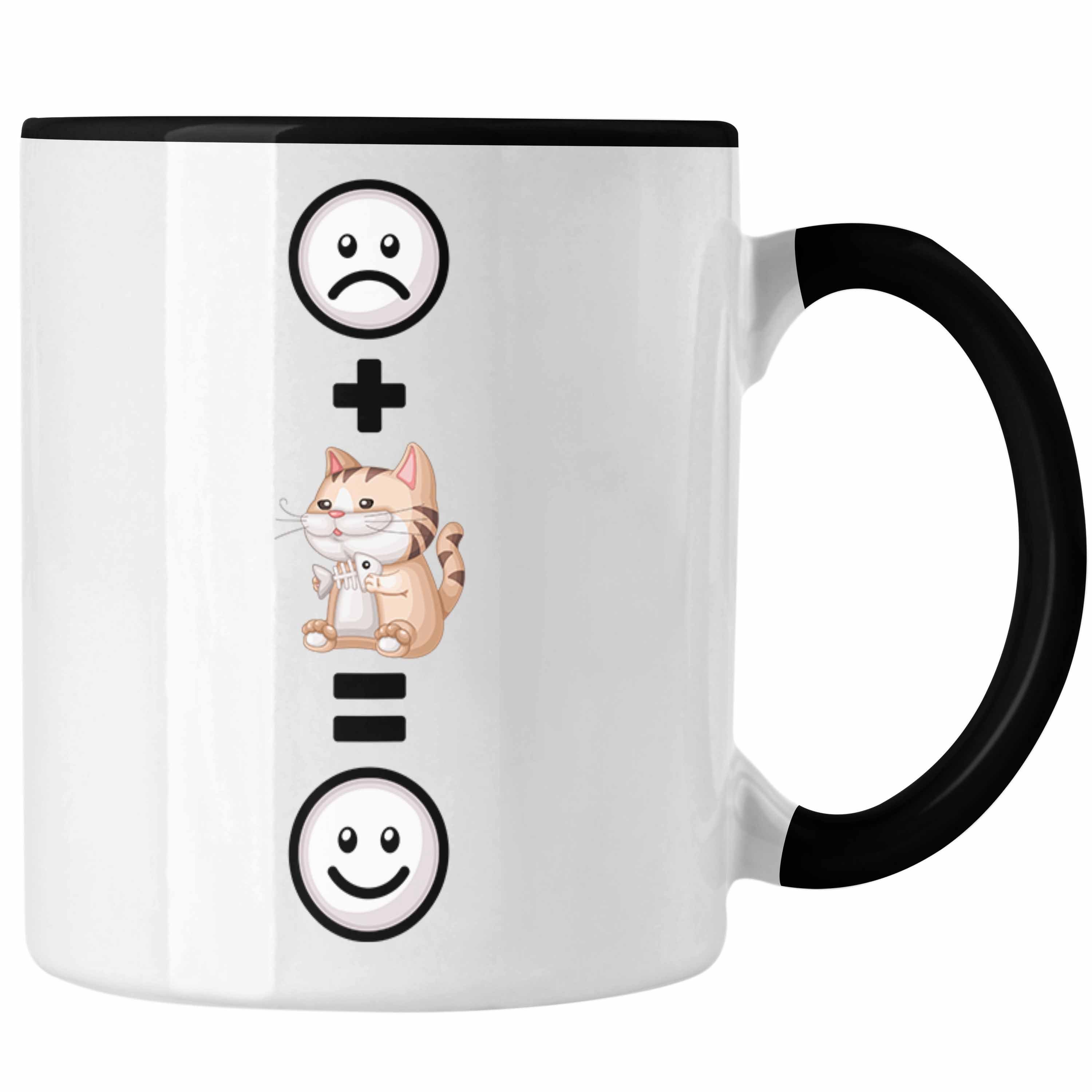 für Lu Katze Katzenmama Katzenbesitzerin Geburtstag Geschenkidee Trendation Tasse Schwarz Tasse