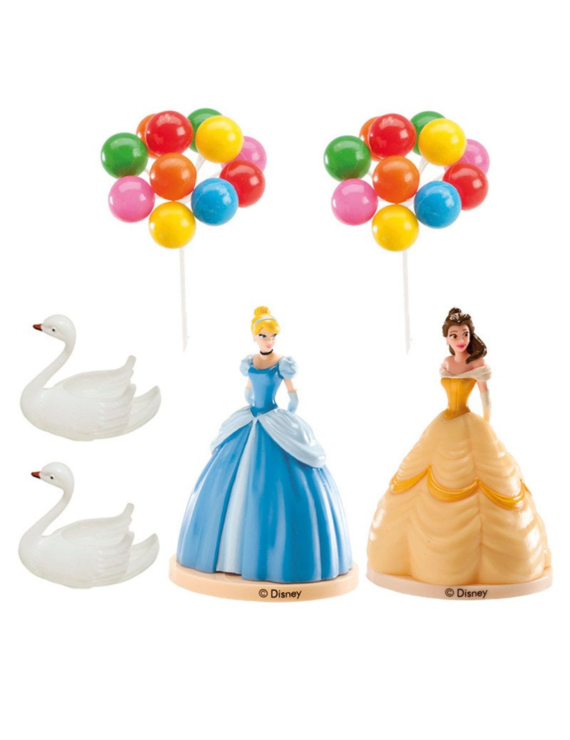 deKora Kostüm Disney-Kuchenfiguren Dekoration 6 Stück bunt 8,5cm