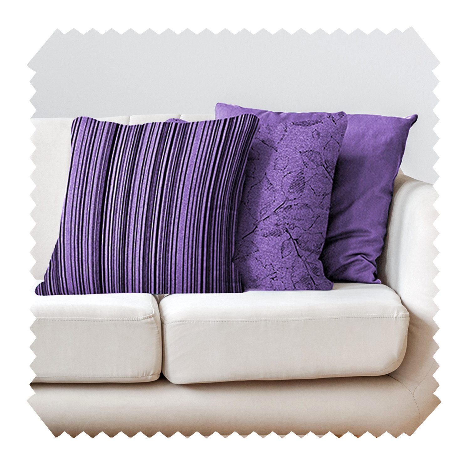 novely® Dekokissen 3er-SET DEKOKISSEN MALCHIN Kuschelweiche Sofakissen - Ki günstig online kaufen