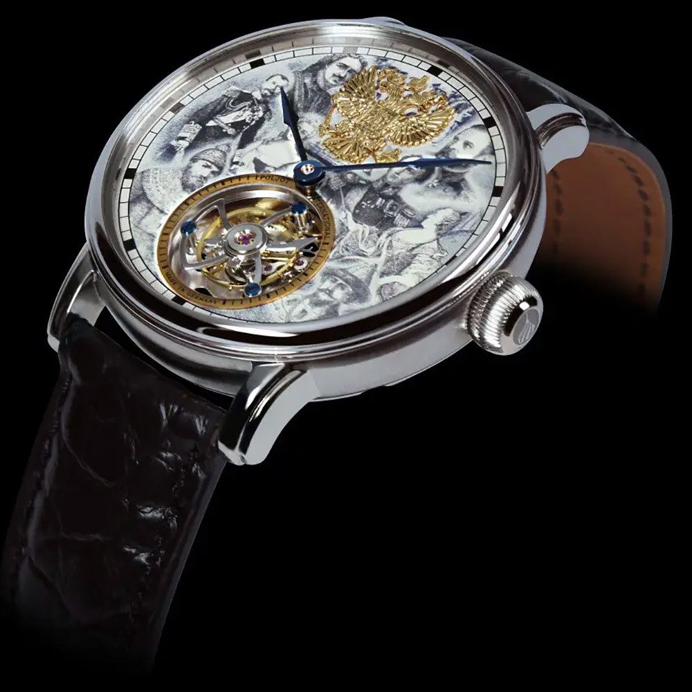 Poljot International Automatikuhr Tourbillon Dynasty Schwarz