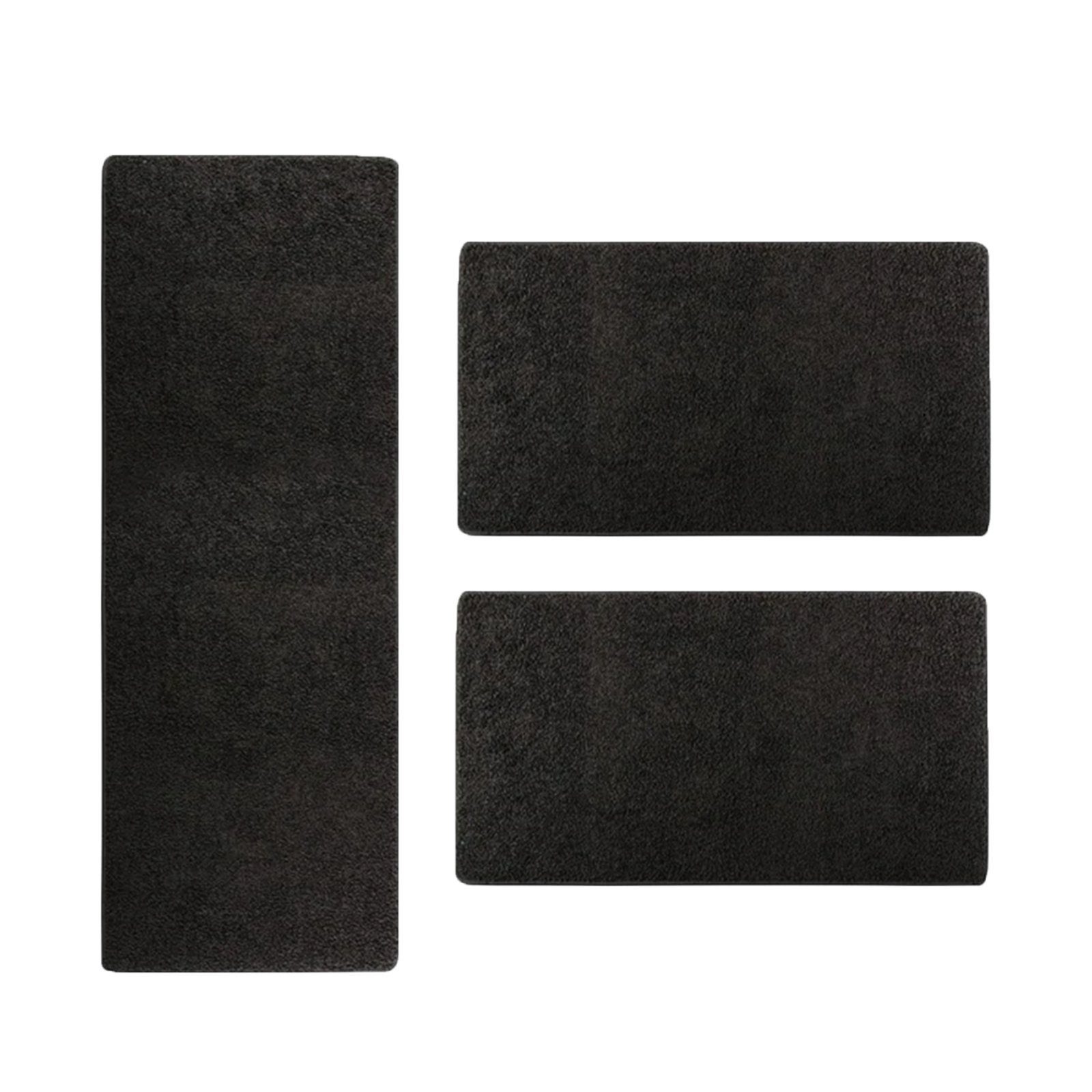 casa pura Hochflor-Bettumrandung Sphinx, 11 Farben, Teppichläufer, ideal im Schlafzimmer, Höhe 9 mm, (3-tlg), Shaggy