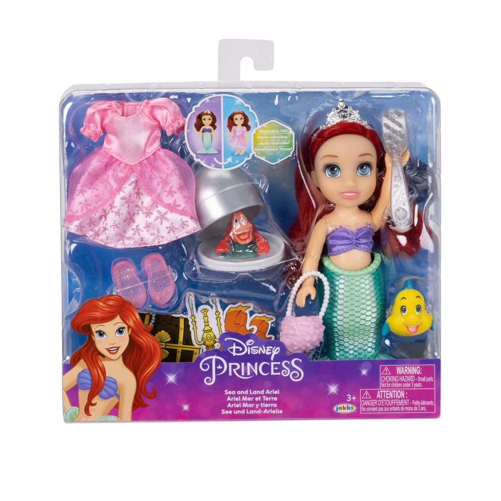 Jakks Pacific Babypuppe Disney Princess - See und Land Arielle - Puppe - ca. 15 cm