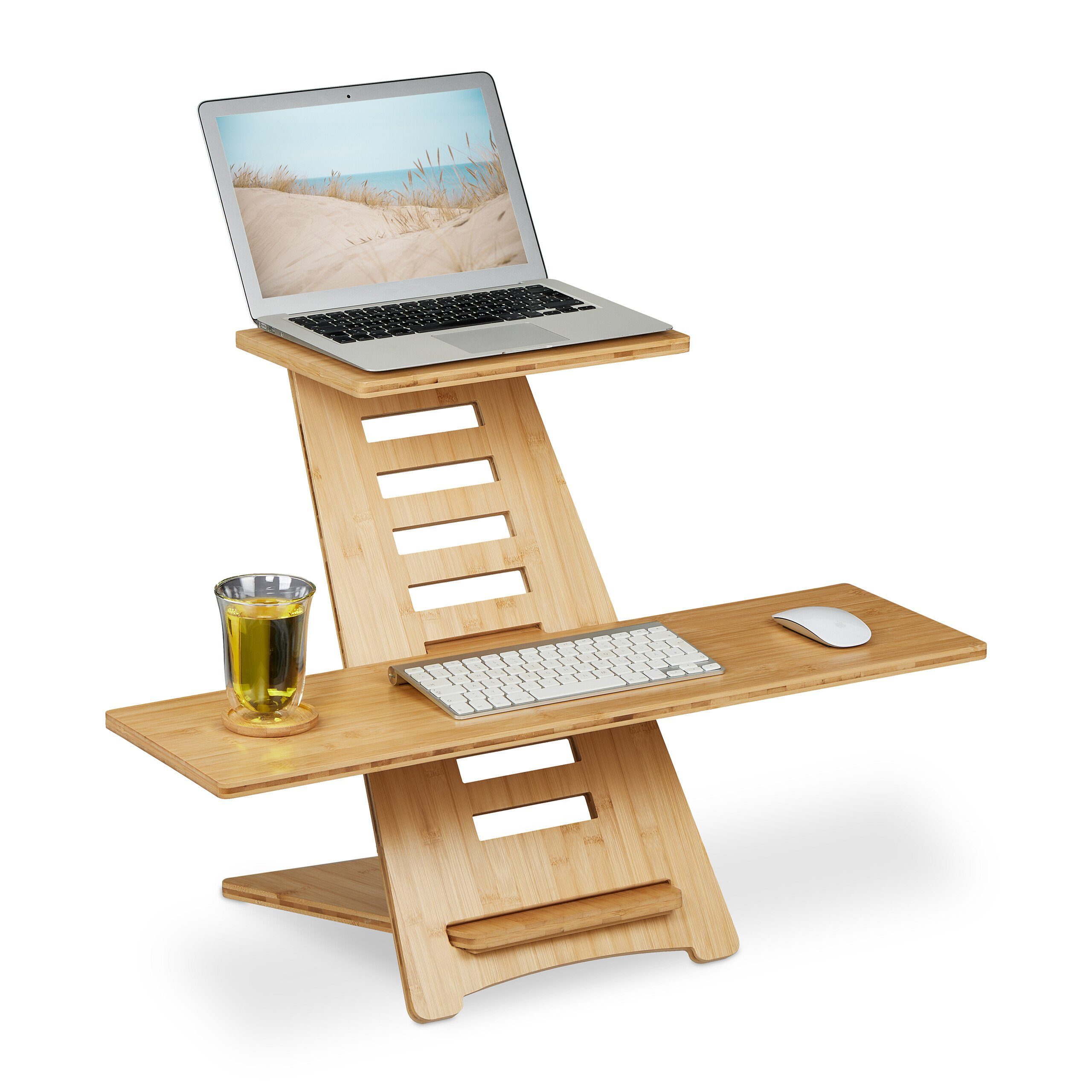 relaxdays Stehpult Stehpult Aufsatz Schreibtisch
