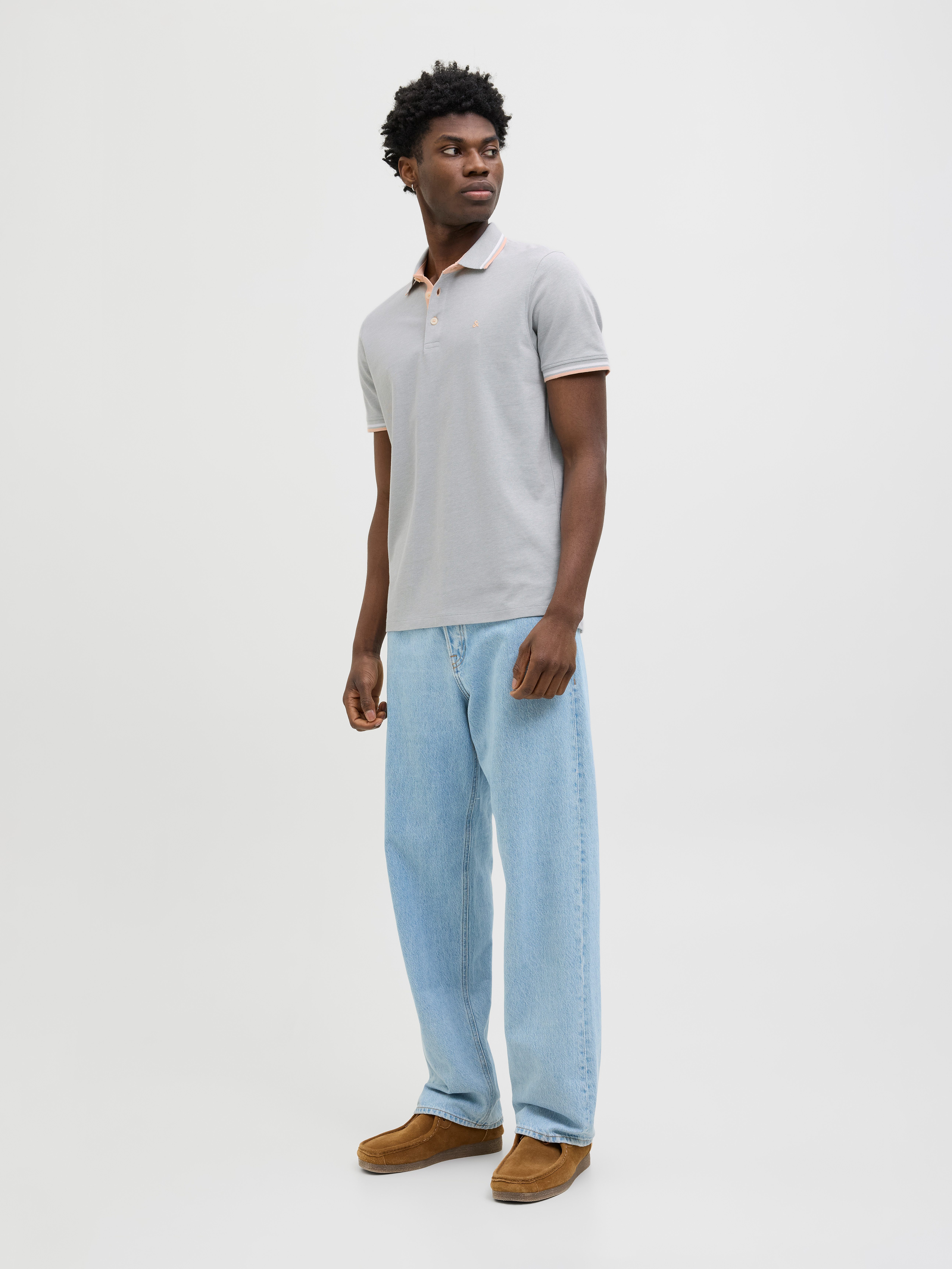 Jack & Jones Poloshirt JJEPAULOS POLO SS NOOS Baumwolle, slim fit