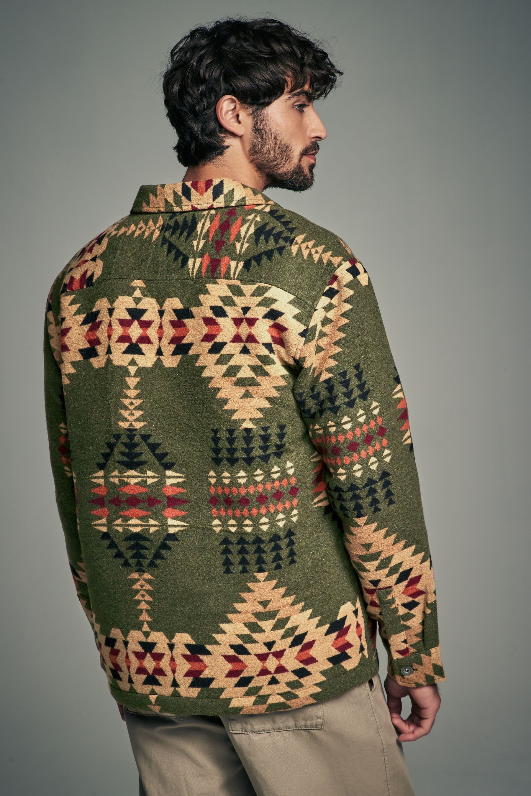 Next Hemdjacke Hemdjacke mit Borgfutter und Navajo-Muster (1-St) günstig online kaufen