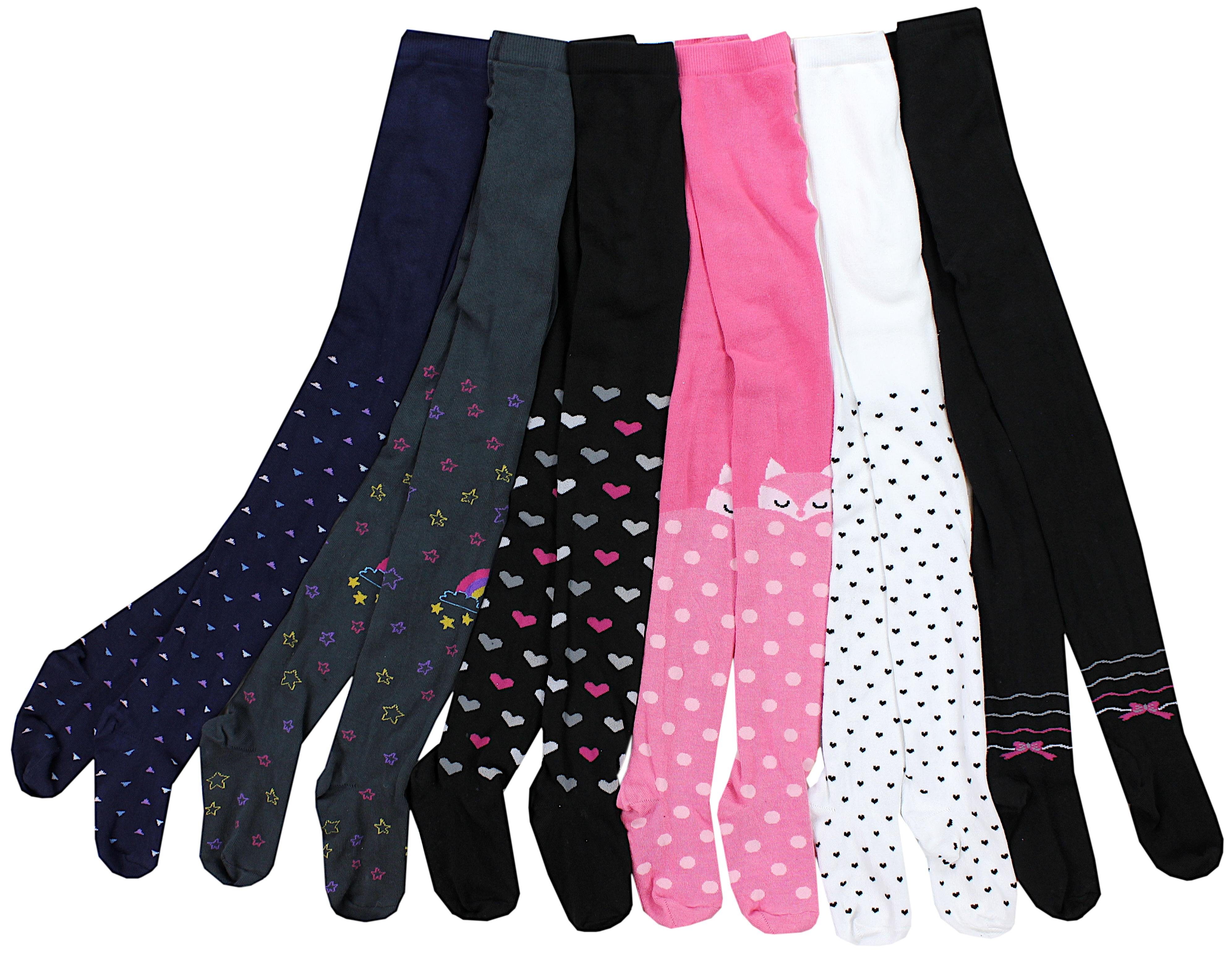 6er TupTam TupTam Strickstrumpfhose Herzen Sterne Strickstrumpfhosen Melange Schwarz Schleifchen Pack Pack Dunkelblau Mädchen 6er Gemustert Bunt Weiß Rosa Tupfen