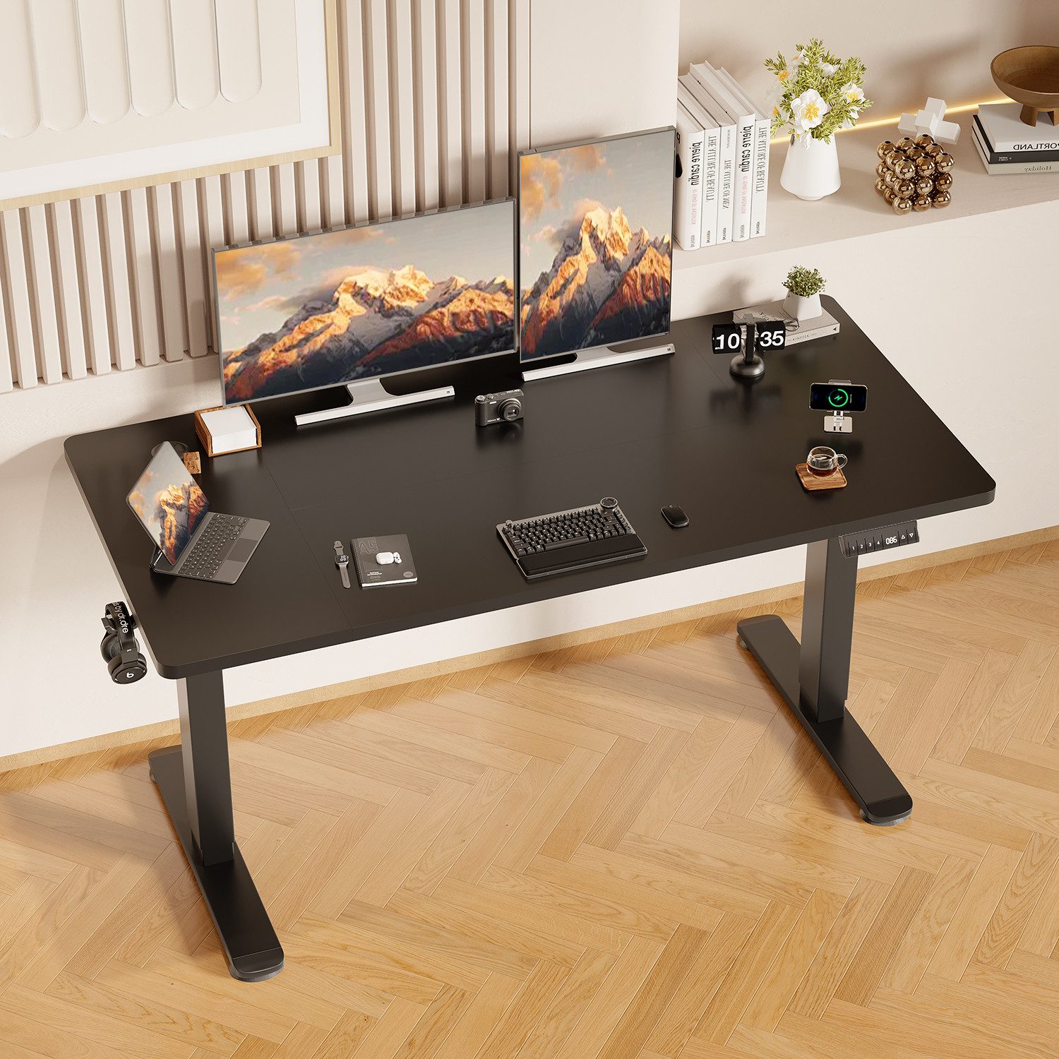 HOMALL Schreibtisch Höhenverstellbarer Elektrisch Schreibtisch, Vierteilige günstig online kaufen