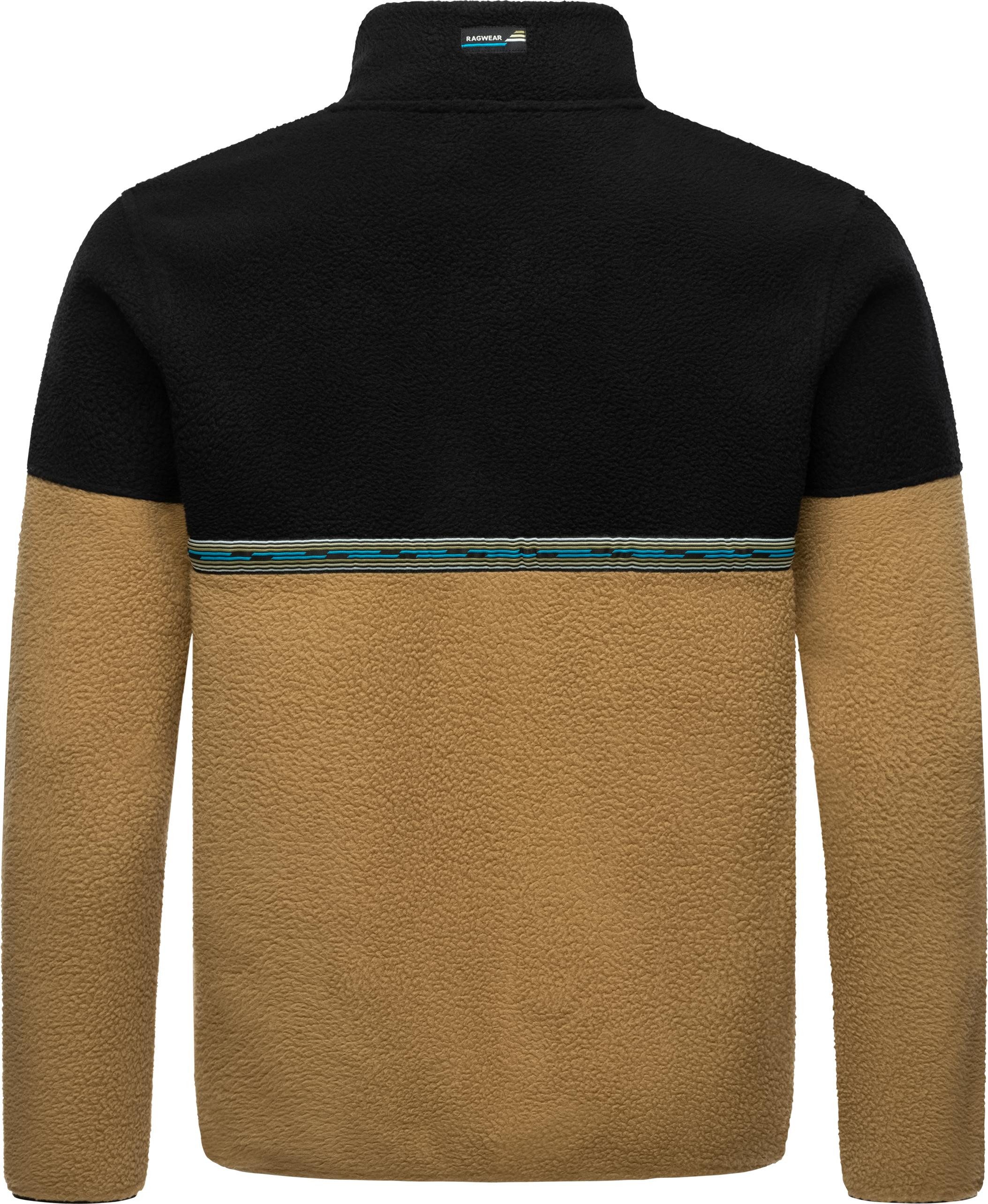 Ragwear Fleecejacke Lonndy Angesagte Herren Plüschjacke mit hohem Kragen