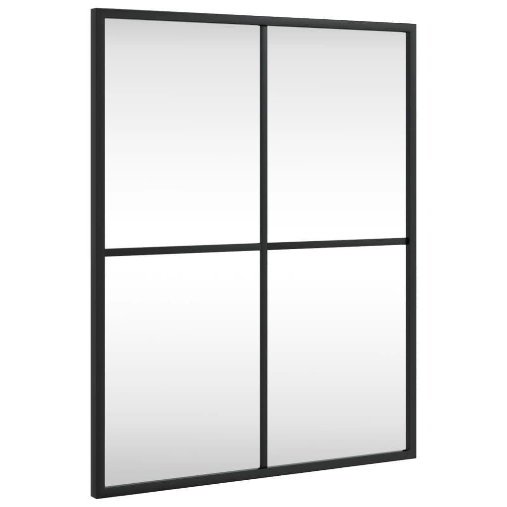 vidaXL Spiegel Wandspiegel Schwarz 40x50 cm Rechteckig Eisen (1-St)