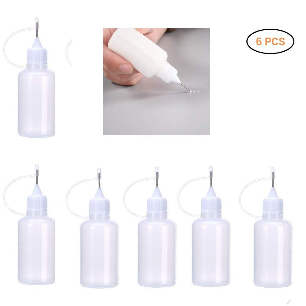 FELIXLEO Feldflasche Nadelflasche 6 Stück 30ml Applikatorflaschen für Kleber Handwerk – Bild 3 von 5