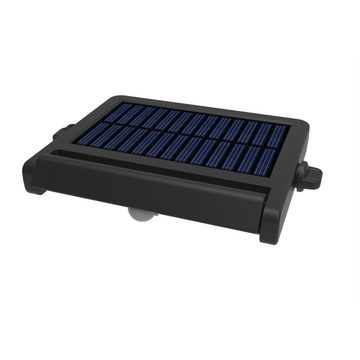 LUXULA LED Solarleuchte Solar Wandleuchte mit PIR-Sensor, 5W, 500lm, 6500K, IP54, schwenkbar, LED fest integriert, Tageslichtweiß, kaltweiß
