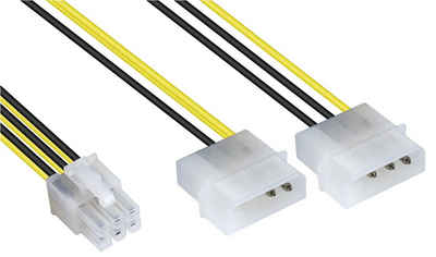 Poppstar Grafikkarten-Kabel, (15 cm), Macht aus ungenutzen Molex Stromsteckern ein 6-poliges PCI-Express