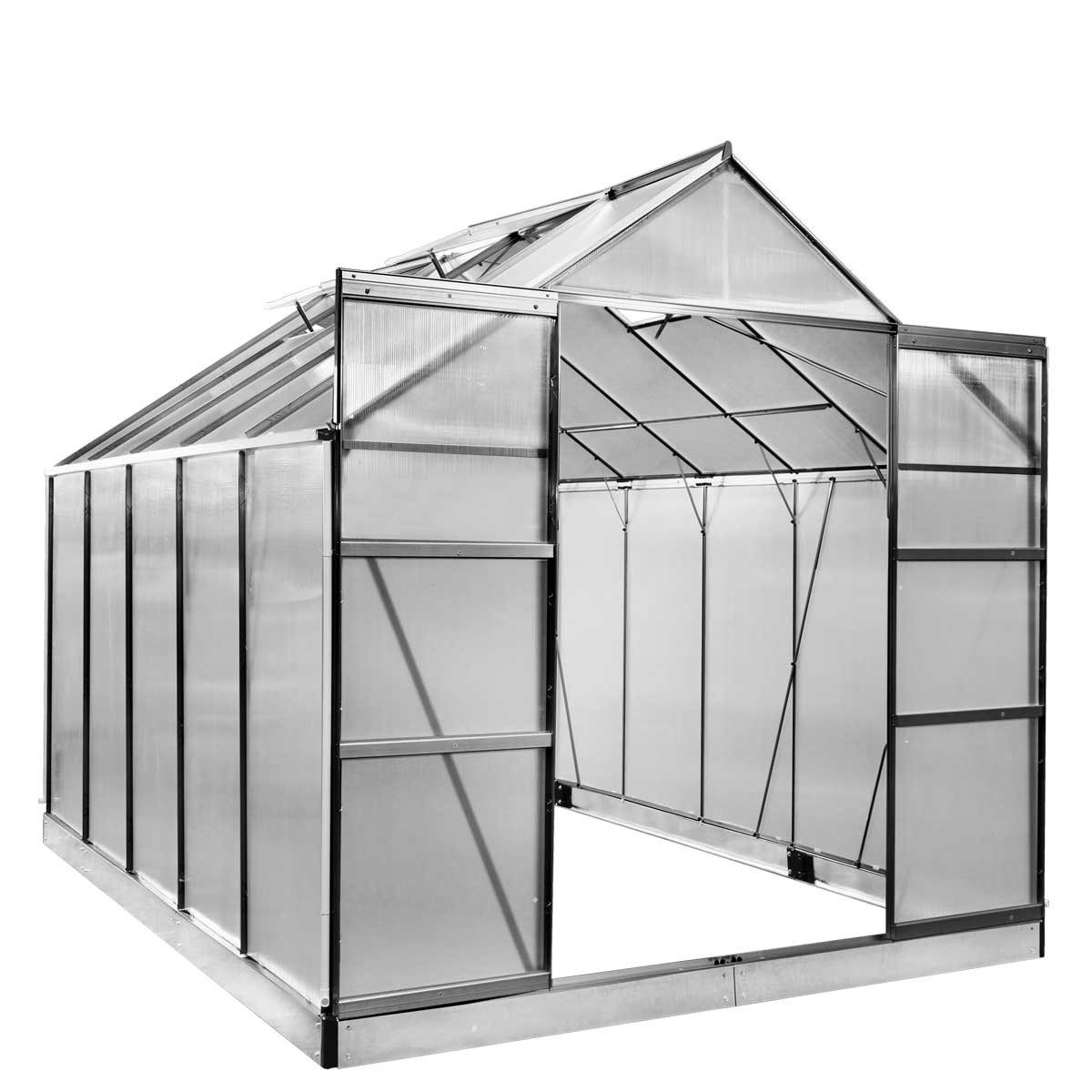 BRAST Gewächshaus ALU mit Fundament rostfrei 310x250x235cm TÜV geprüft, BxT günstig online kaufen