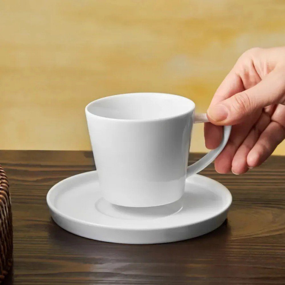 Karaca Kaffeeservice Karaca Salvare Teeservice Set Teetasse für 6 Personen 260 ml, Weiß