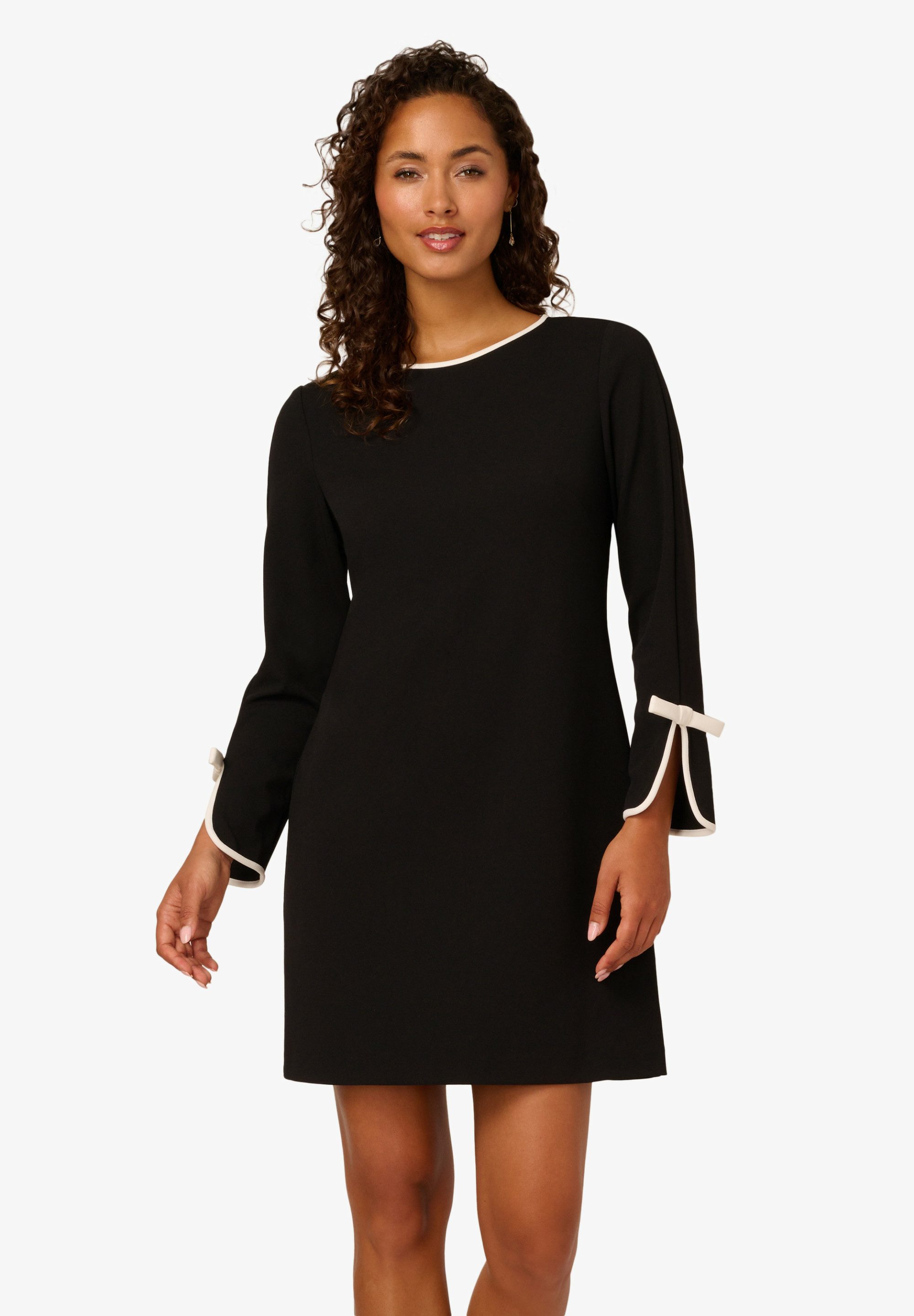 Adrianna Papell Etuikleid Long Sleeve Crepe Short Dress Elegant, zeitlos, s günstig online kaufen