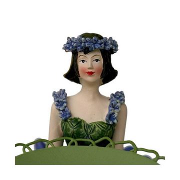ROSEMARIE SCHULZ Heidelberg Dekofigur Dekofigur Blumendame Kornblume Gartenfigur für Innen Dekoobjekt Figur, Sammlerstücck