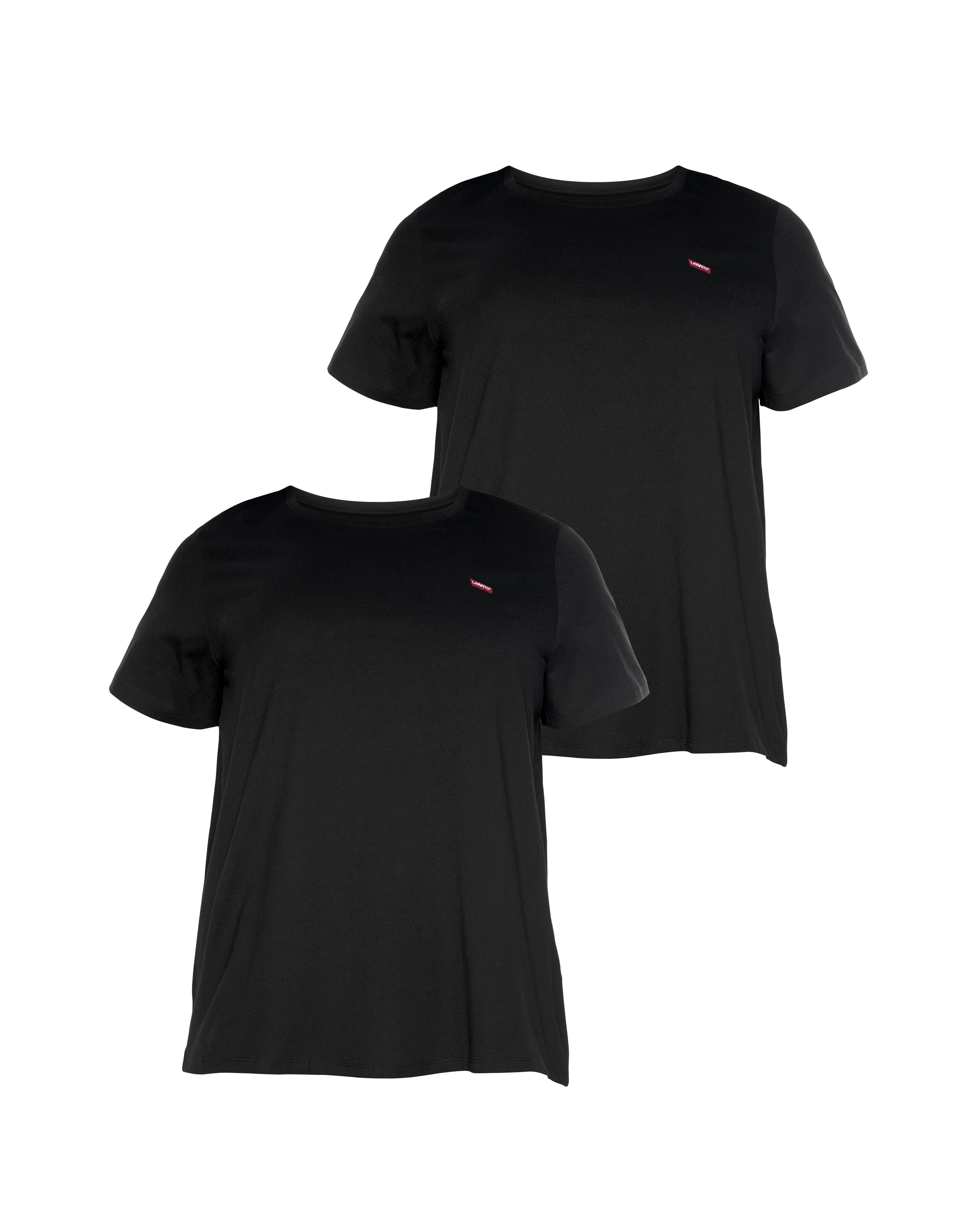 Levi's® Plus T-Shirt Perfect Crew (2er-Pack) schwarz
