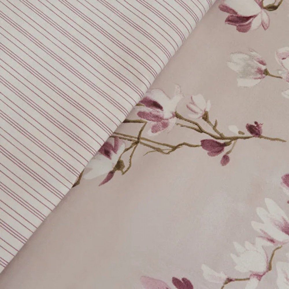Karaca Bettwäsche Pesla Bettwäsche-Set aus 100 % Baumwoll-Satin, Doppelbett, Rosa – Bild 4 von 5