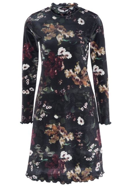Aniston CASUAL Samtkleid mit schimmerndem Blumendruck in