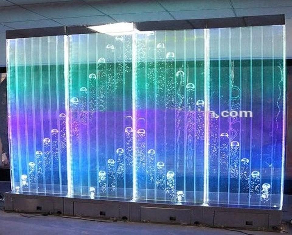 Xlmoebel Zimmerbrunnen LED Wasserwand mit Wasserblase und entspannender Beleuchtung, (Water Wall), Hergestellt in Europa