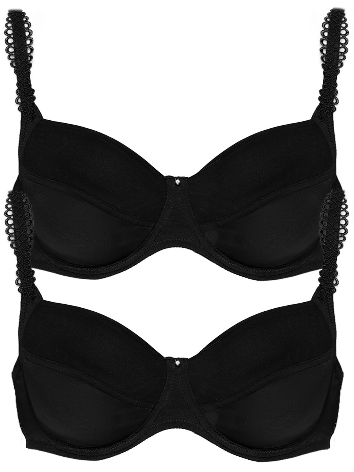 Viania Set: Schalen-BH 2er Pack Spacer Bügel BH Sally (Spar-Set, 2-tlg) nahtlos