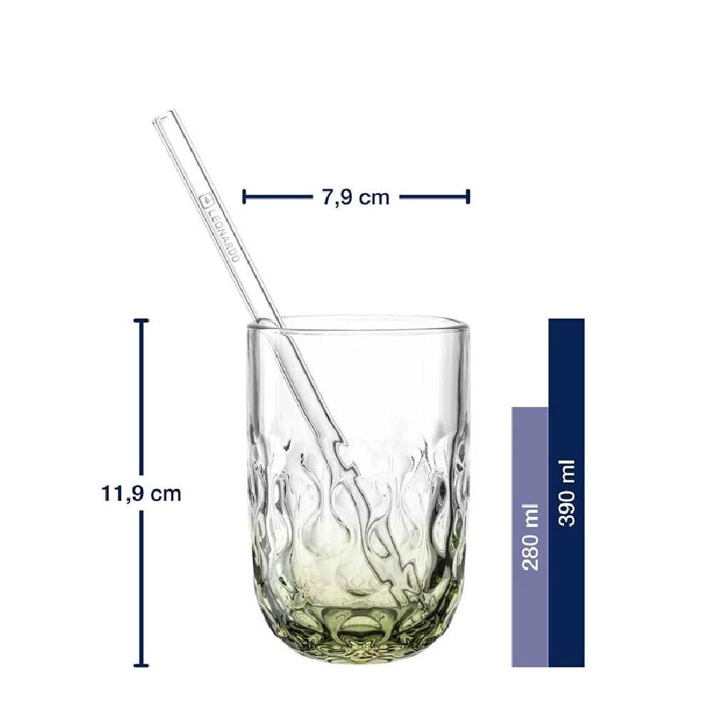 LEONARDO Cocktailglas Leonardo Matcha Latte Gläser Gocce (4er-Set)