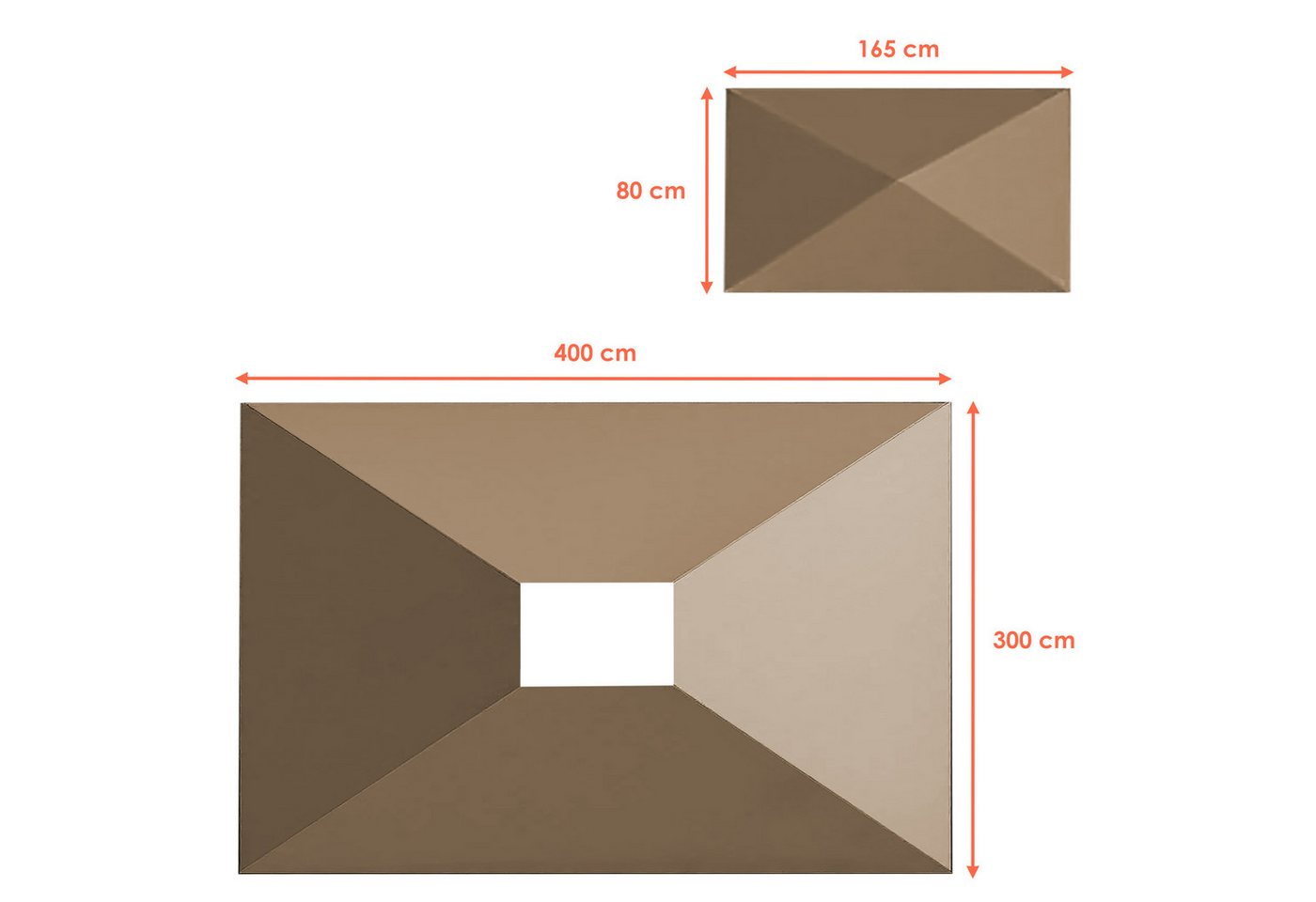 Thumbnail - Spetebo Pavillon-Ersatzdach Pavillon Ersatzdach Cape Town 4 x 3 m - braun, 270 g/m², (Stück, Ersatzdach), Garten Pavillo...