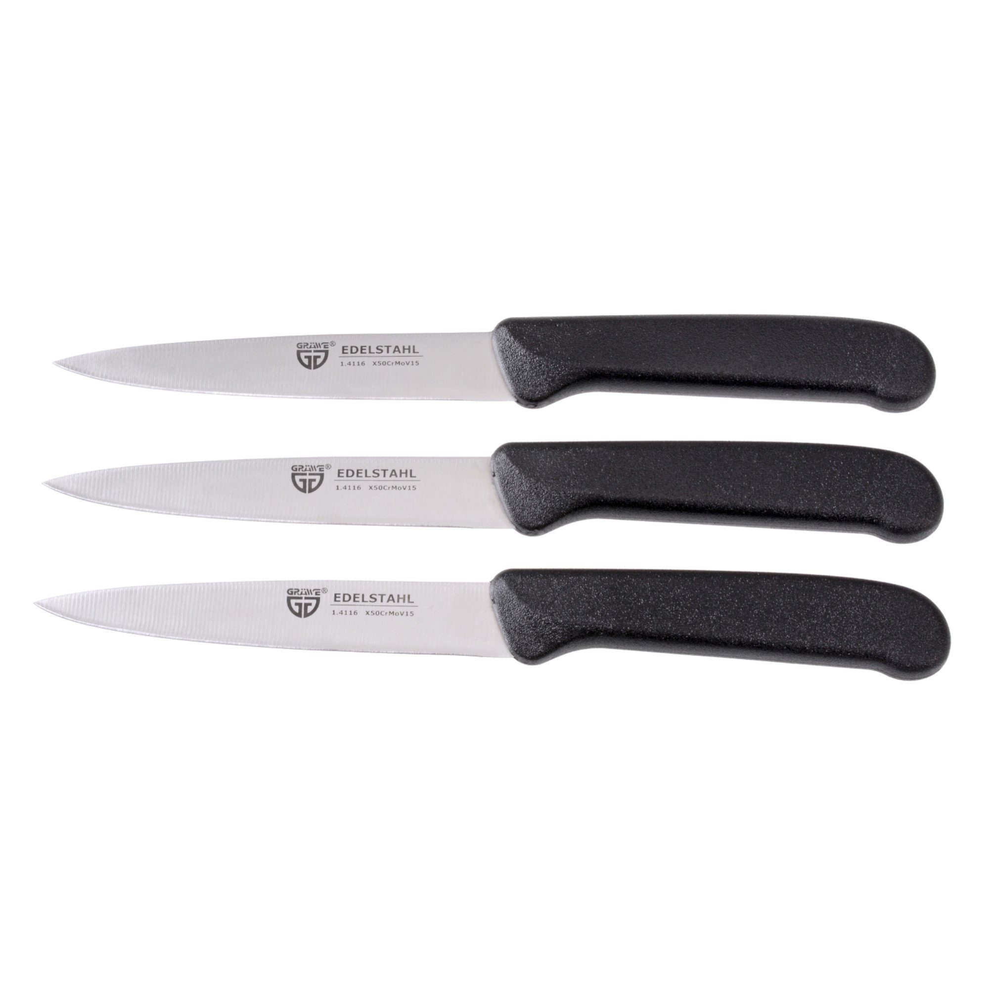 GRÄWE Allzweckmesser GRÄWE Gemüsemesser 3 Stück, Edelstahl