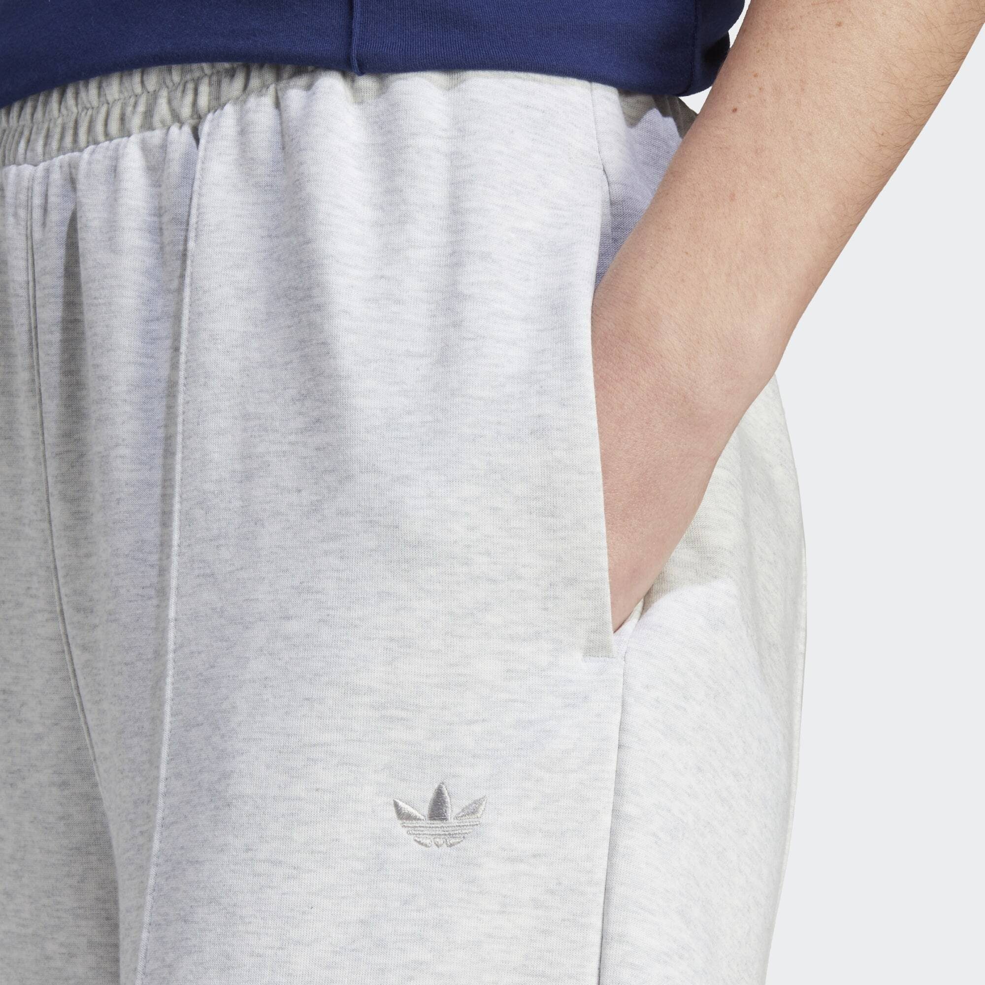 adidas Originals Culotte Heather PREMIUM Light WIDE-LEG Grey HOSE ESSENTIALS PINTUCK