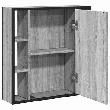 vidaXL Schminktisch Bad-Spiegelschrank Grau Sonoma 60x16x60 cm Holzwerkstoff