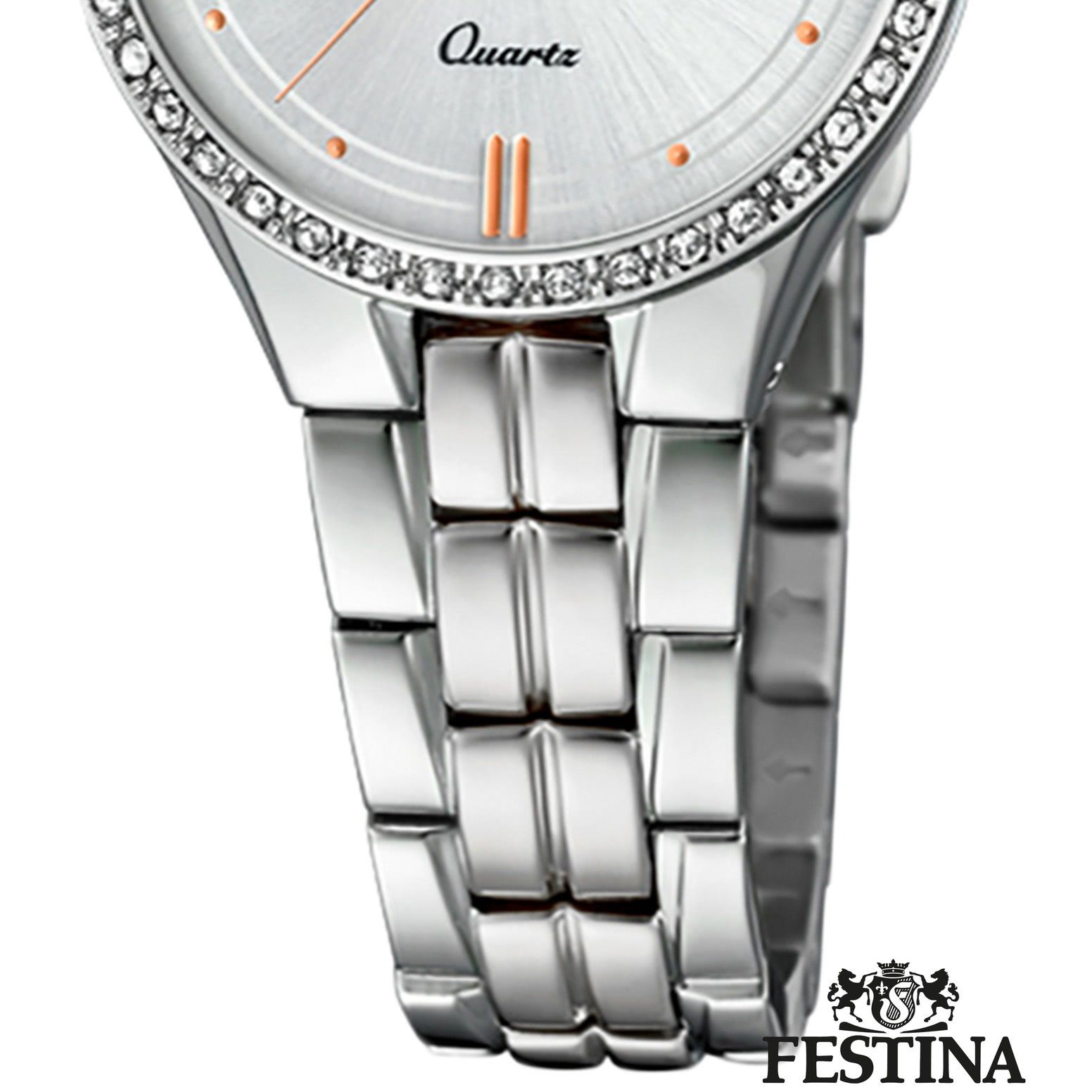 Quarzuhr F20218/1 Edelstahlarmband Festina Damen Damen Edelstahl, Festina silber rund, Uhr Armbanduhr