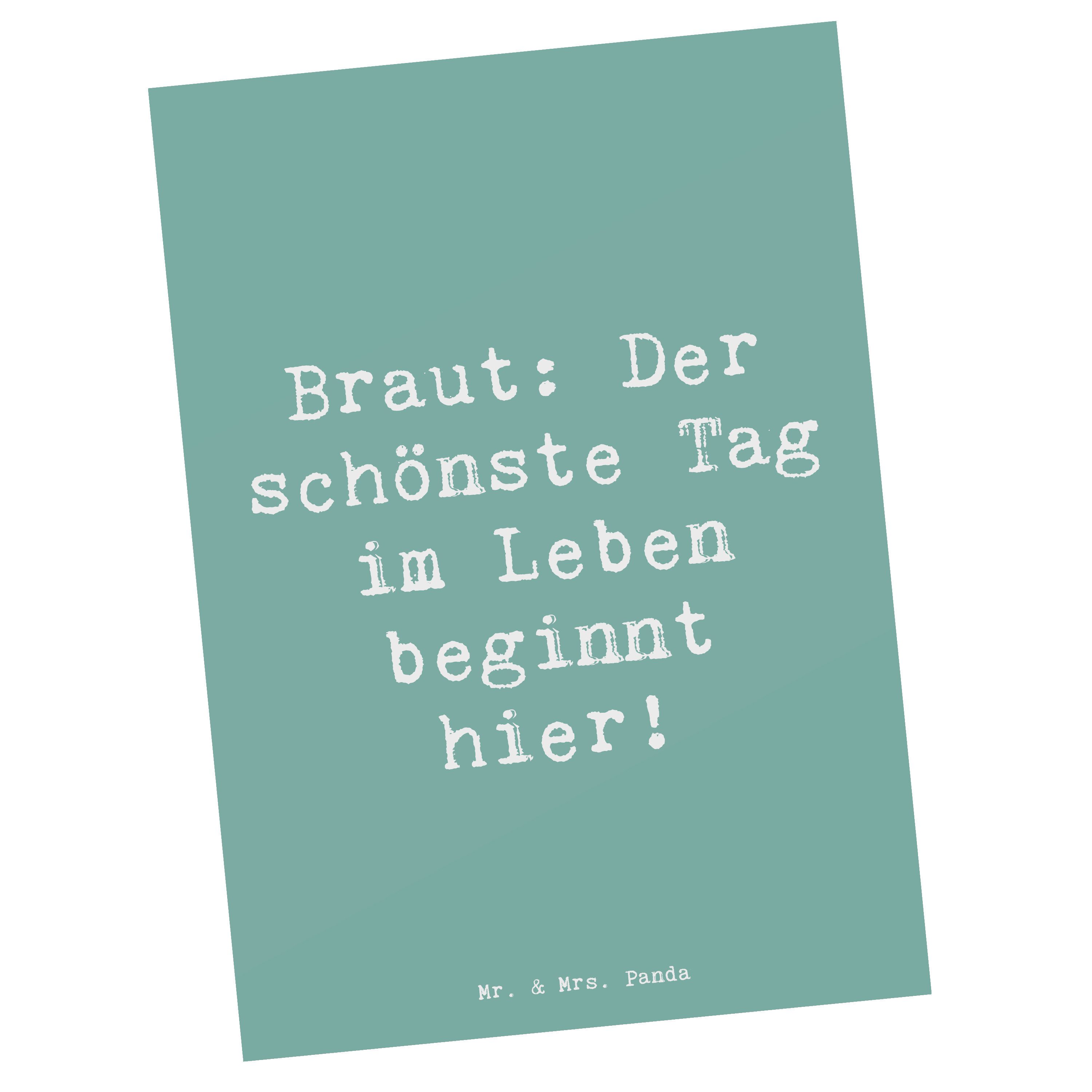 Postkarte Braut Tag - Meeresbrise - Geschenk, Emotionen, Hochzeitstag, Ansichts