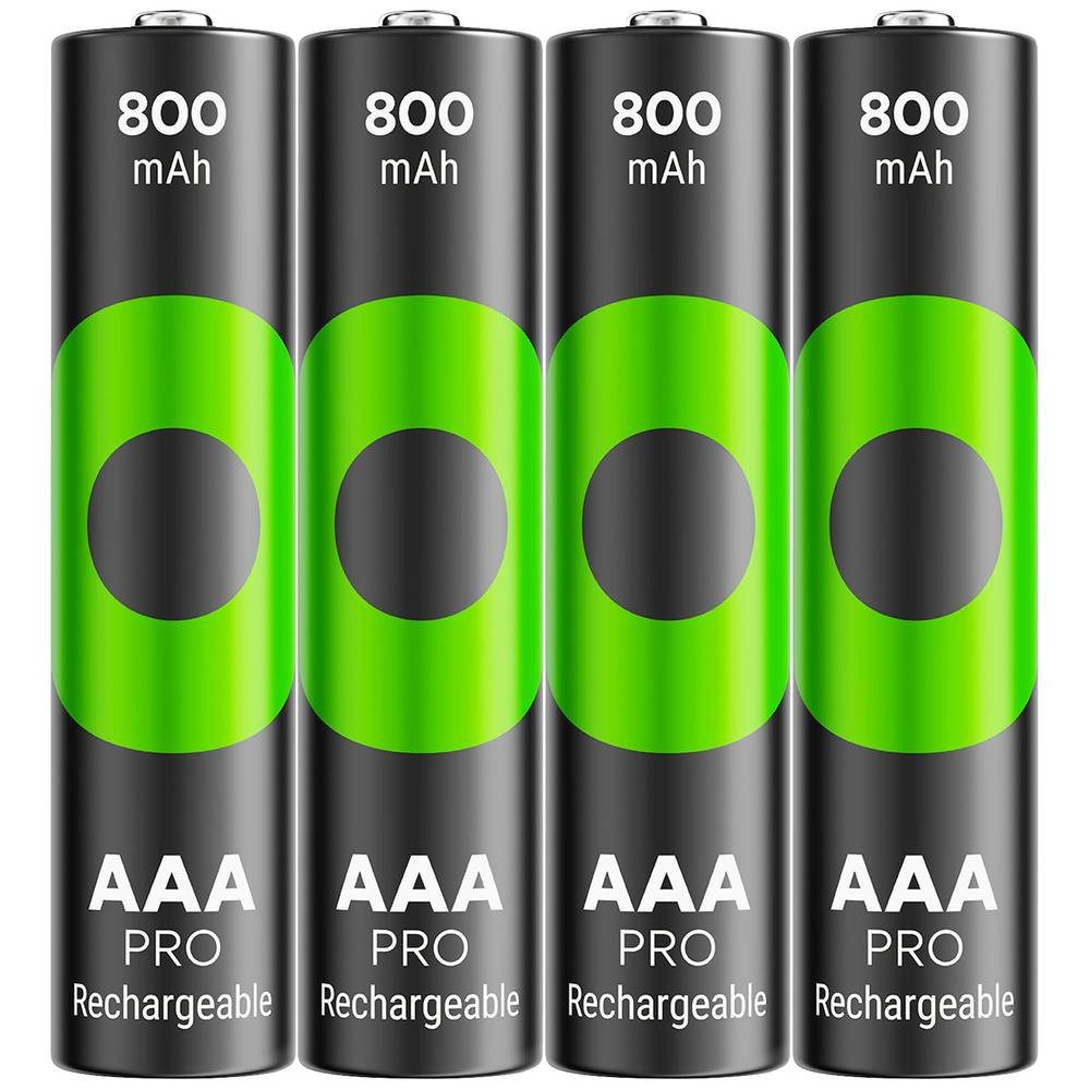AAA Akku NiMH 800 mAh RECYKO PRO, 1.2V, 4er Akku