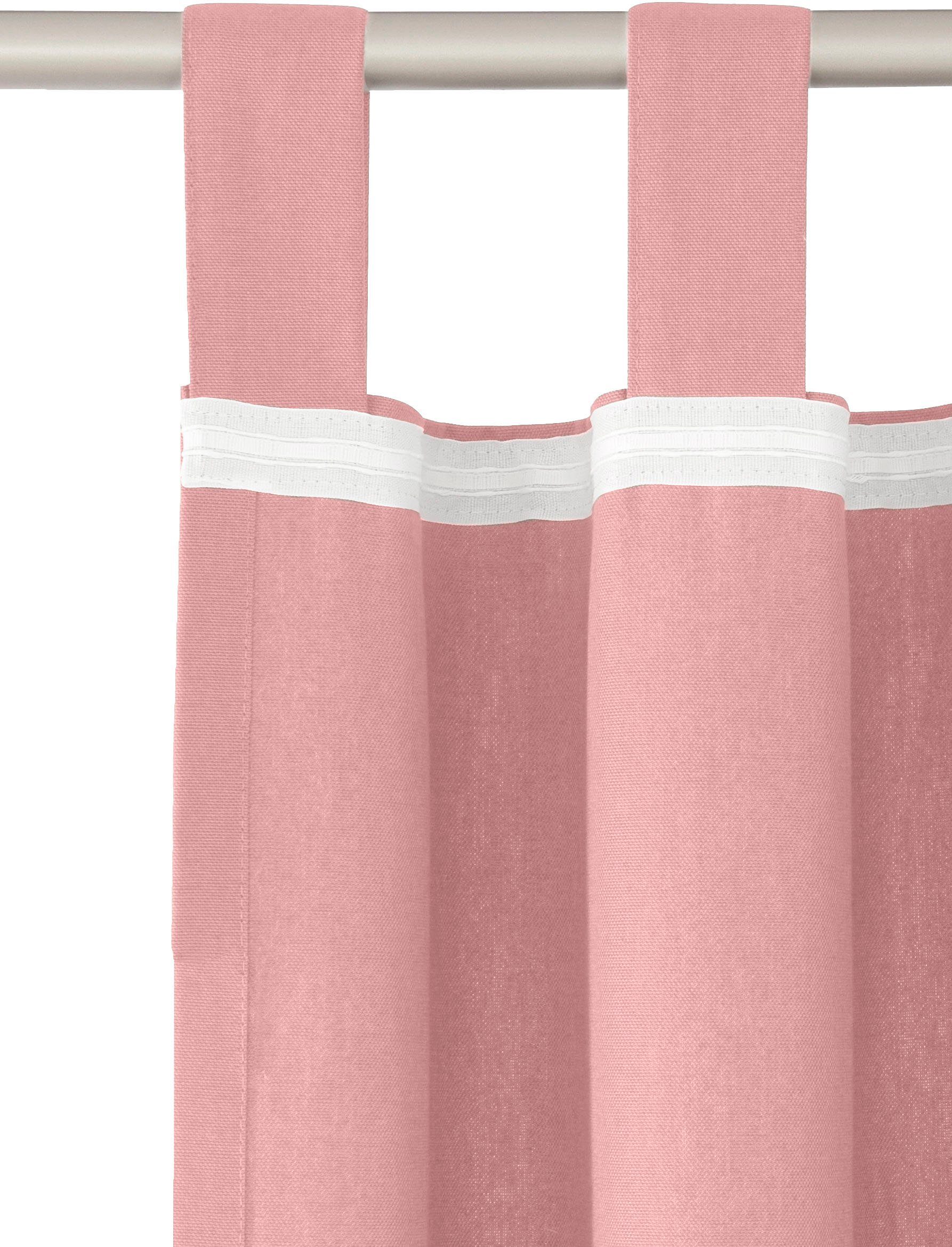 blickdicht rosé (1 TAILOR blickdicht, Schlaufen Dove, TOM HOME, St), Vorhang