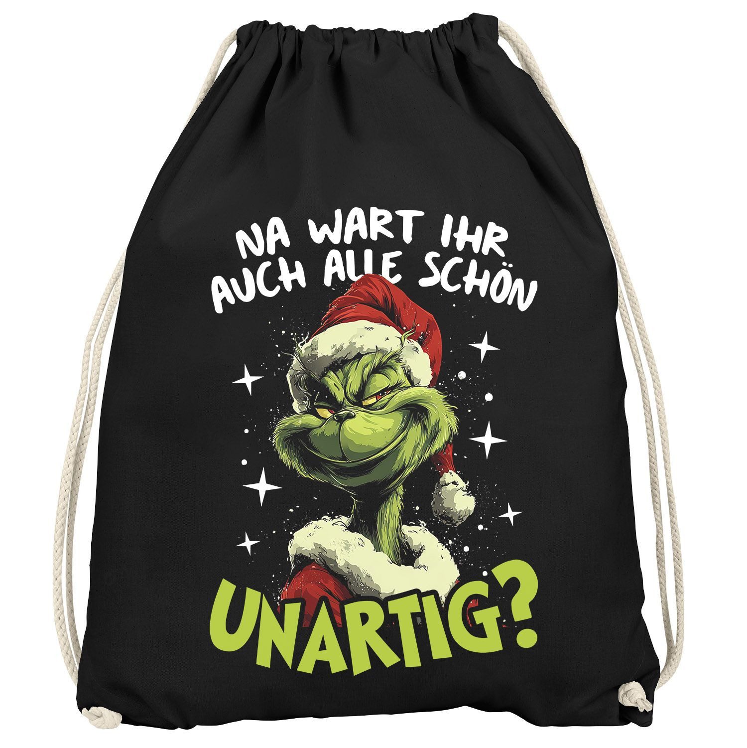 Turnbeutel Weihnachts Turnbeutel mit witzigem Spruch – Sportbeutel mit XMAS